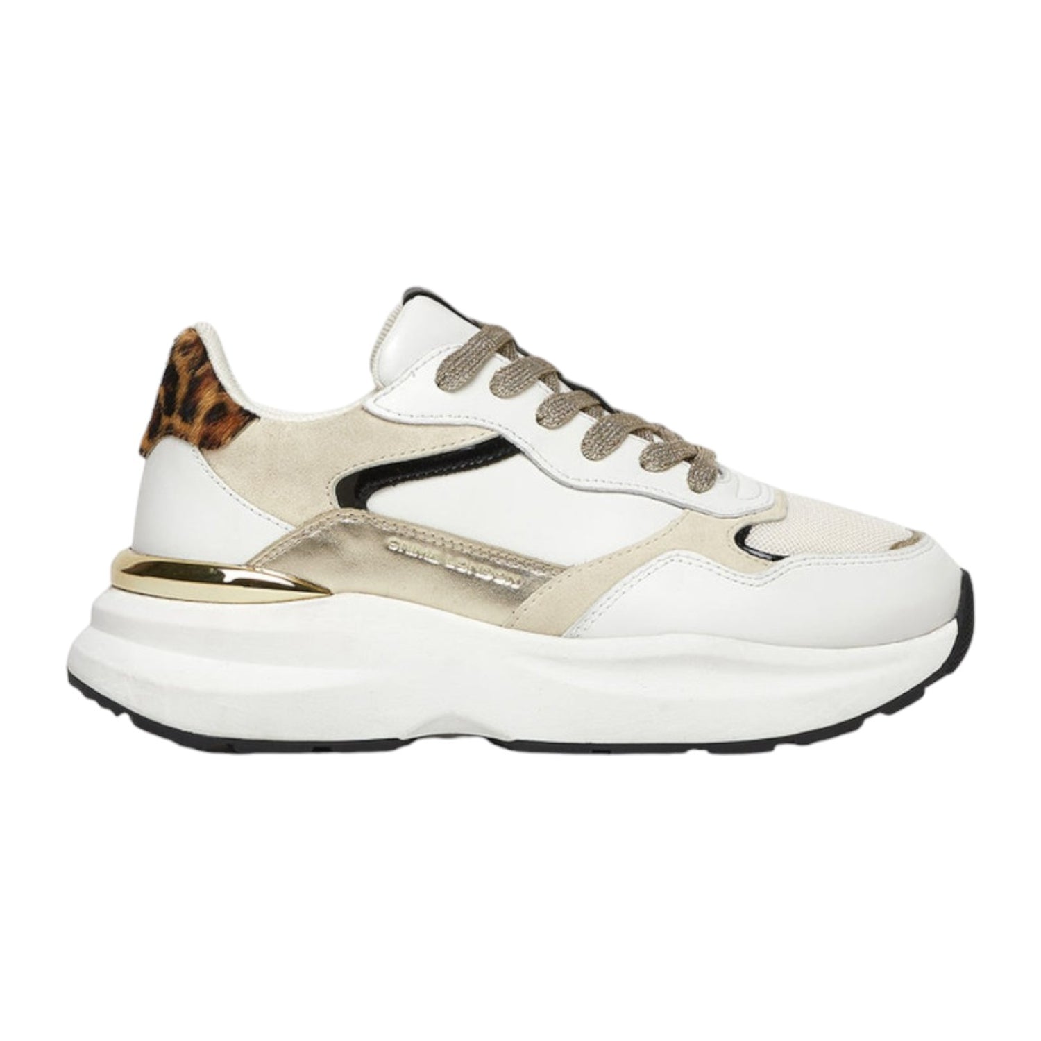 Crime London Sneakers Bianca Oro Animalier