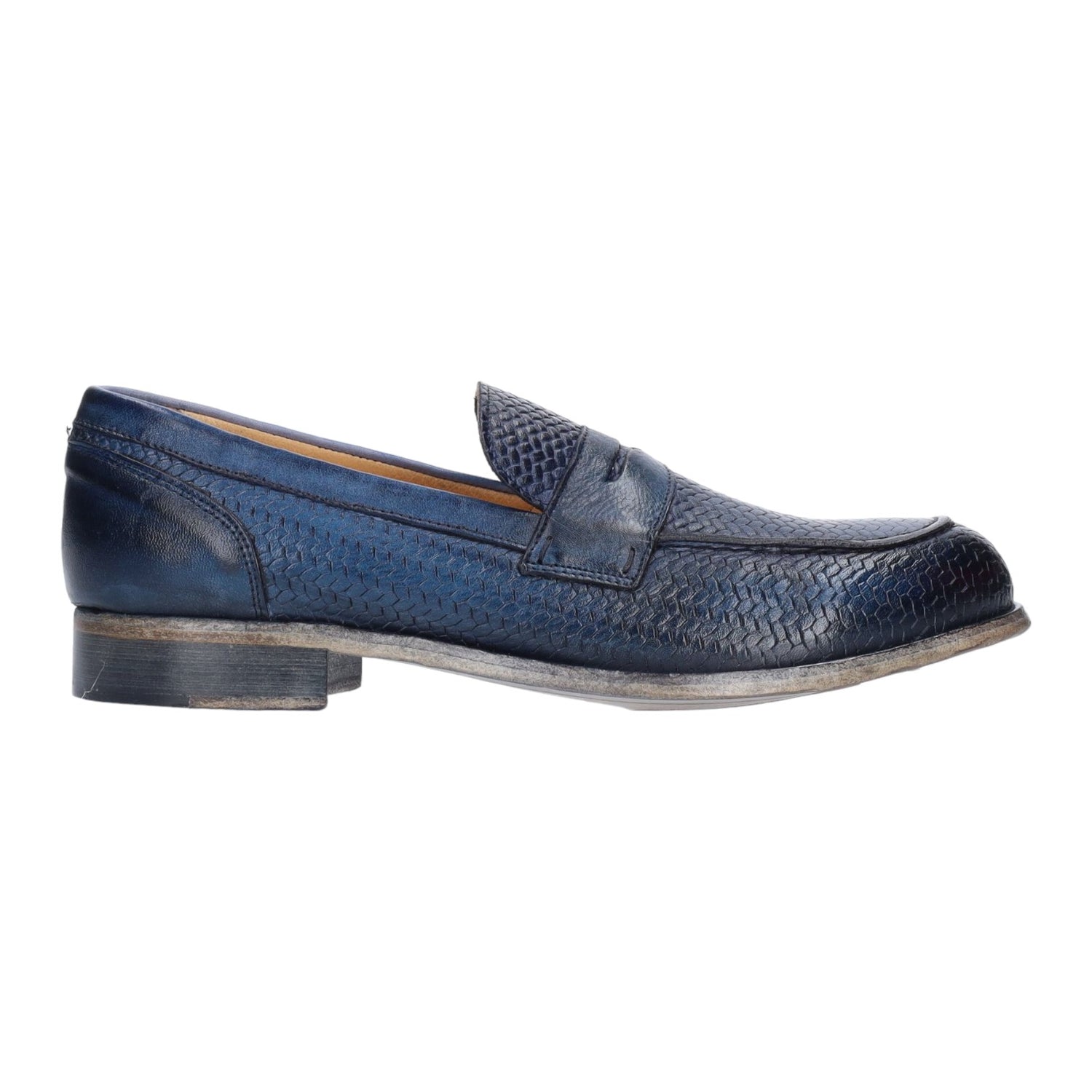 Exton Mocassino Uomo in Pelle jeans con Motivo Intrecciato