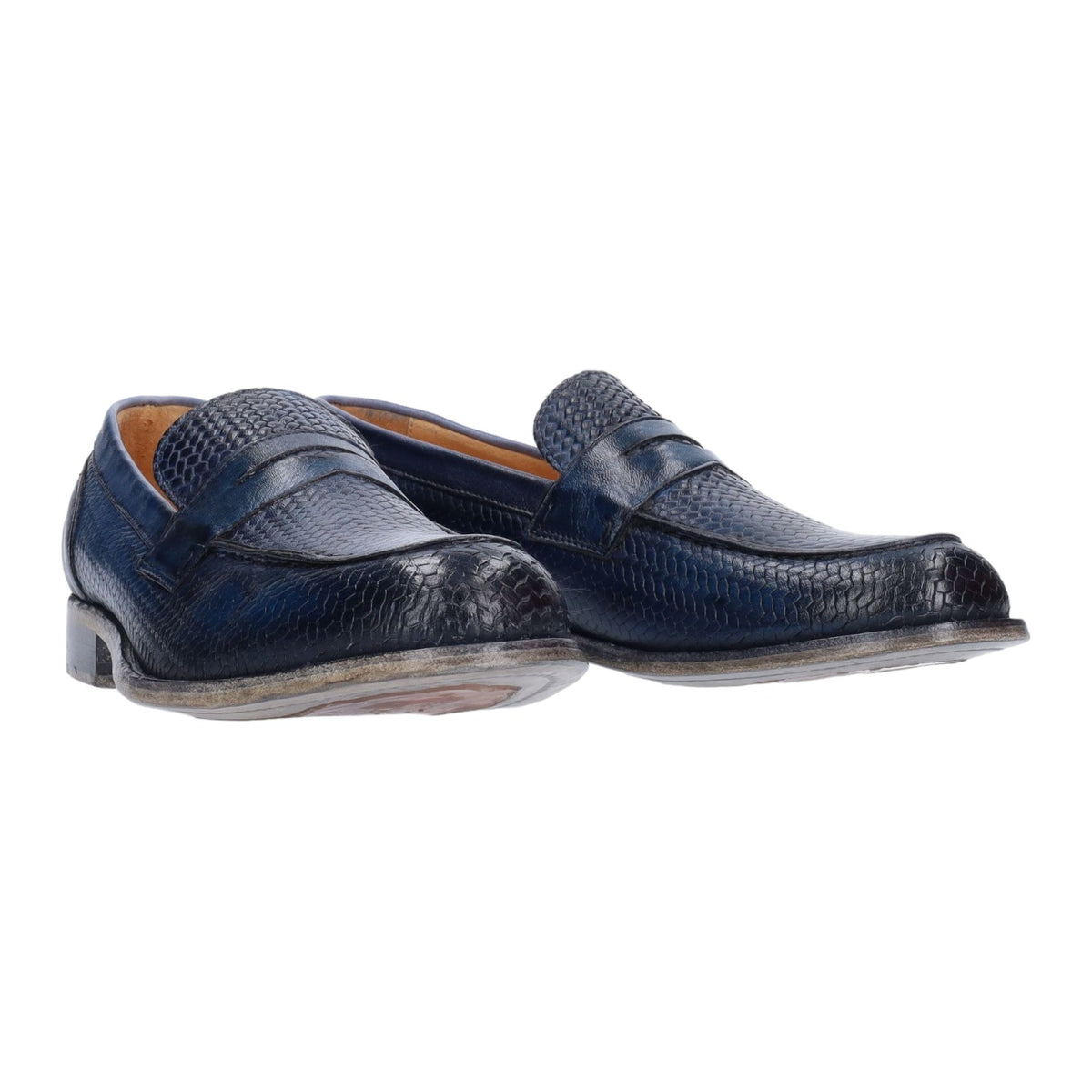 Exton Mocassino Uomo in Pelle jeans con Motivo Intrecciato