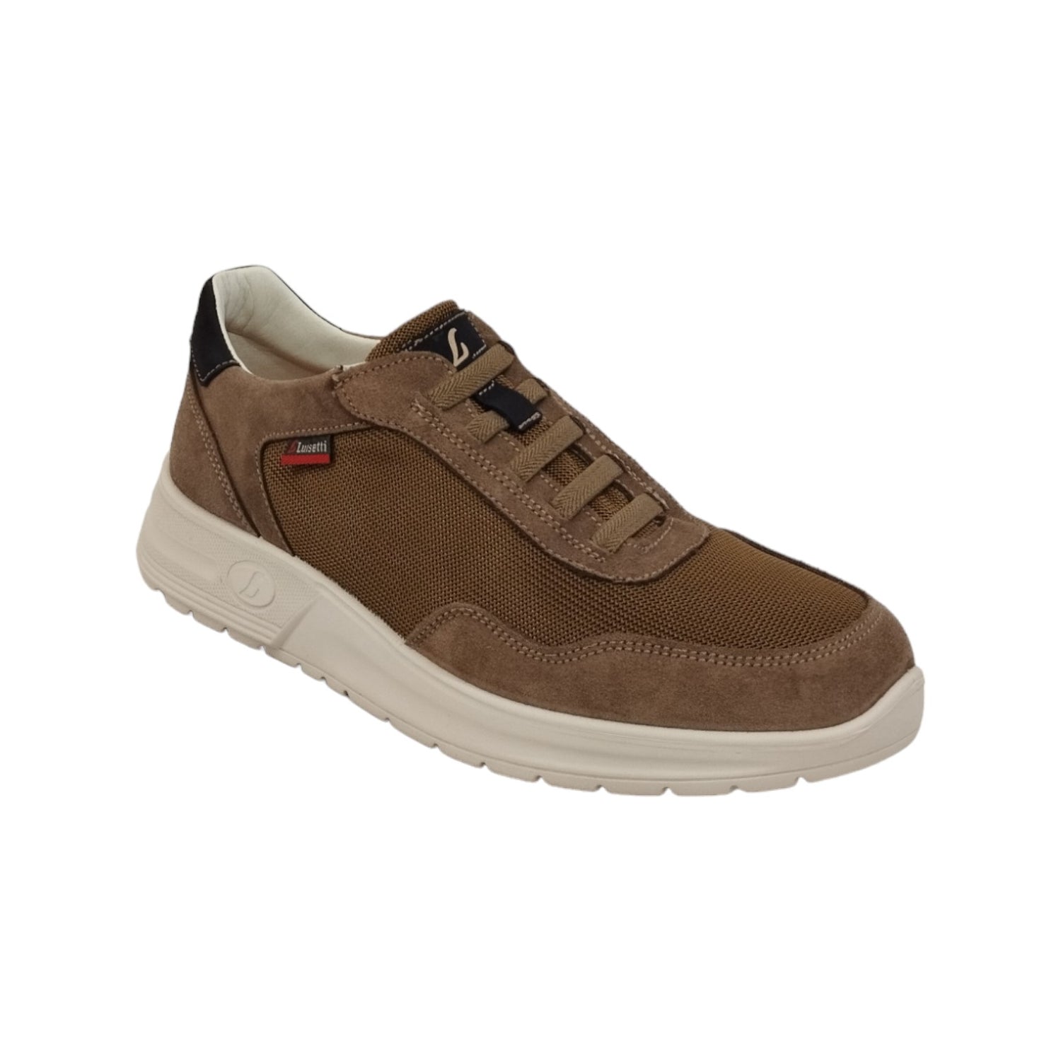Luisetti Slip On Uomo in Camoscio e Tessuto Tortora