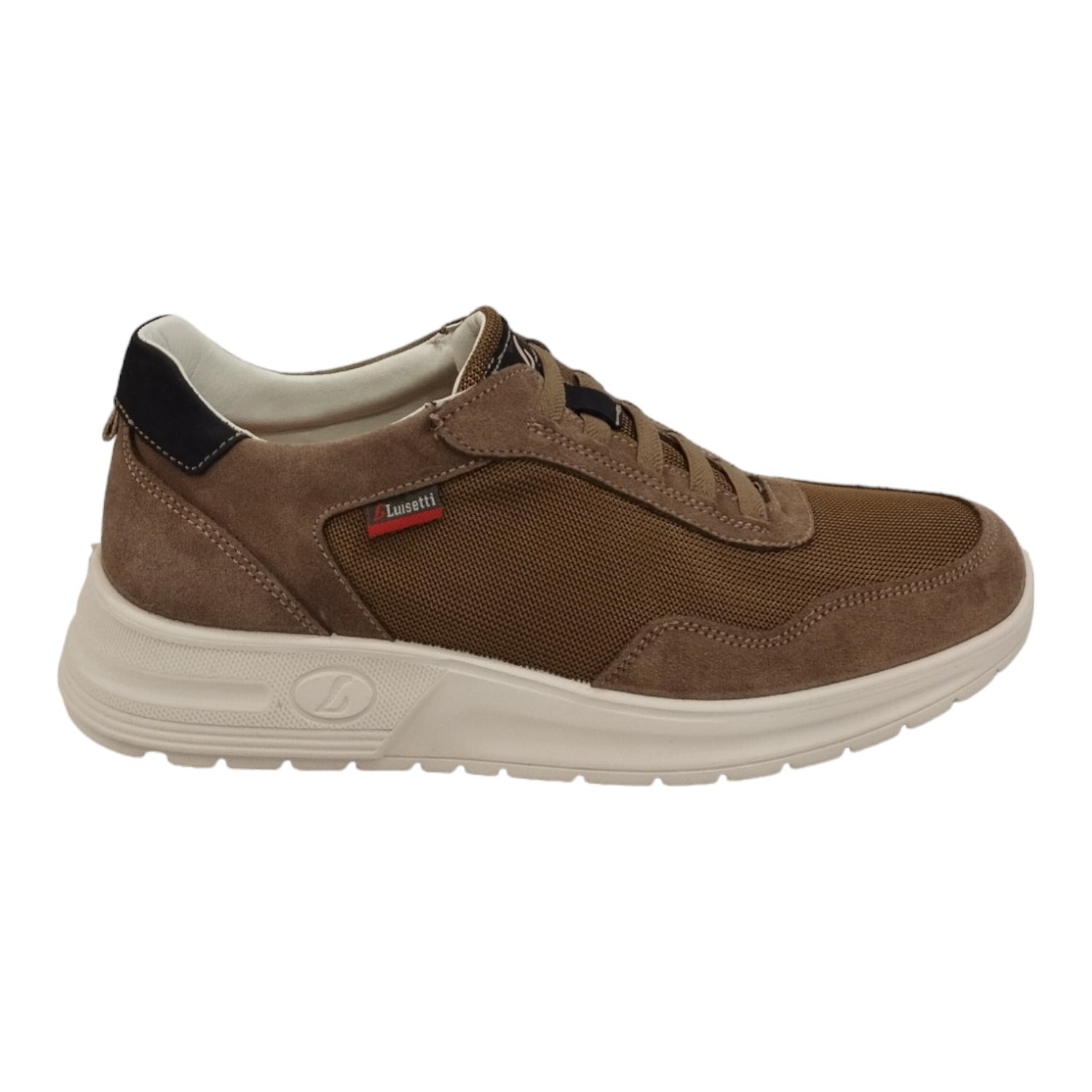 Luisetti Slip On Uomo in Camoscio e Tessuto Tortora