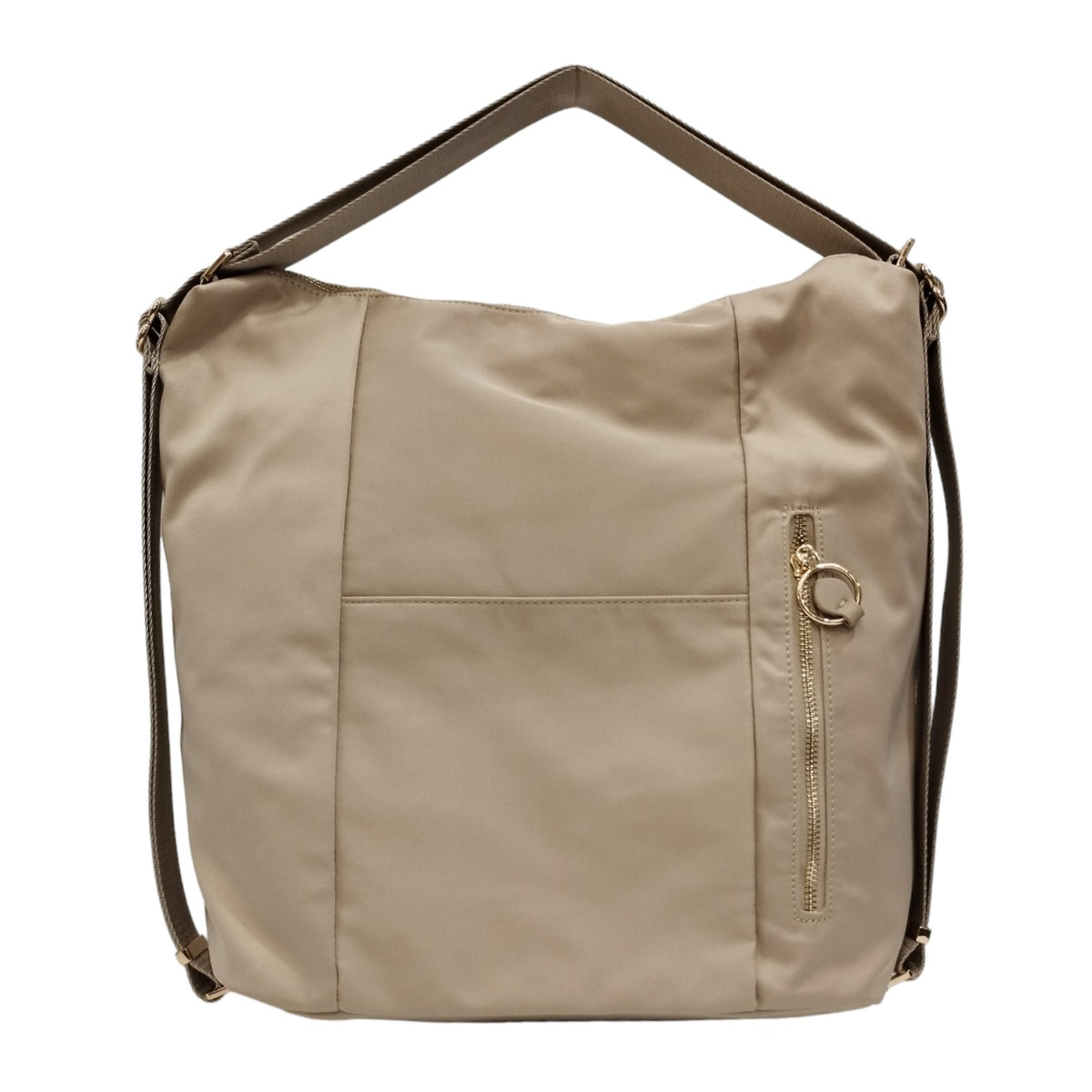 Caleidos Borsa/Zaino Donna in Tessuto Beige