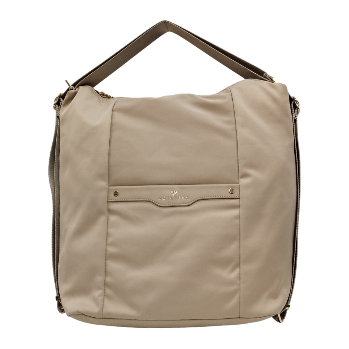 Caleidos Borsa/Zaino Donna in Tessuto Beige