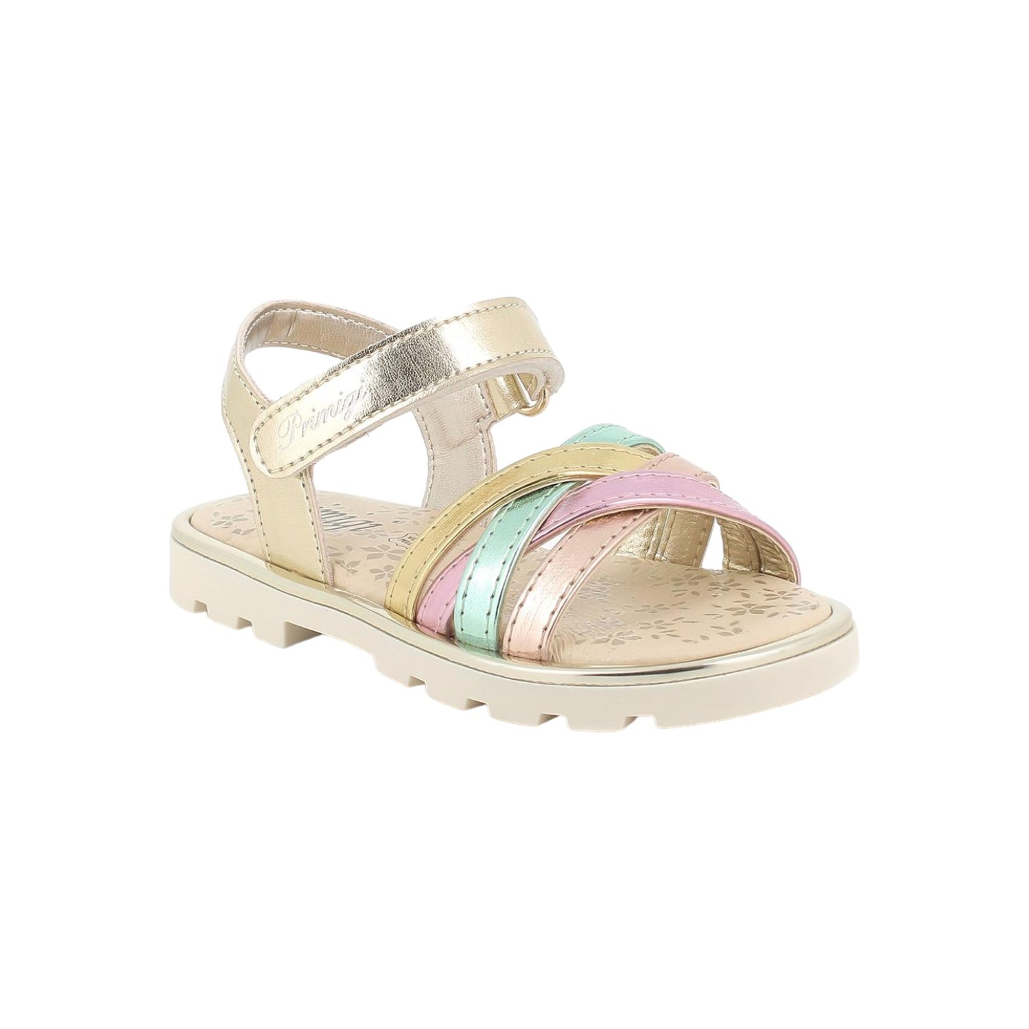 Primigi Sandalo Oro Multi con Strappo da Bambina