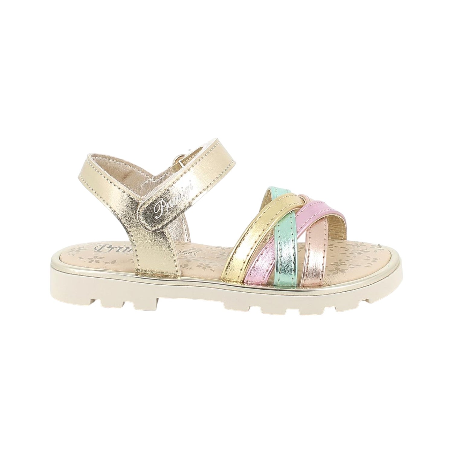 Primigi Sandalo Oro Multi con Strappo da Bambina