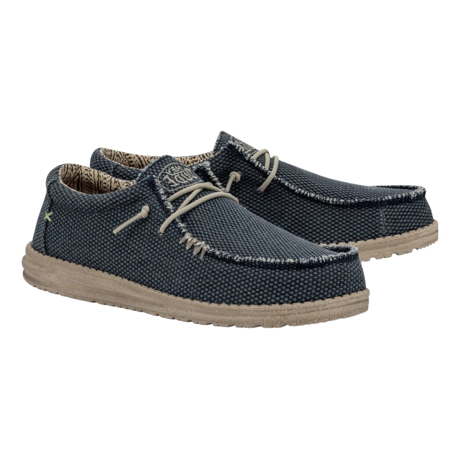 Dude Wally Braided Slip On Blu Uomo