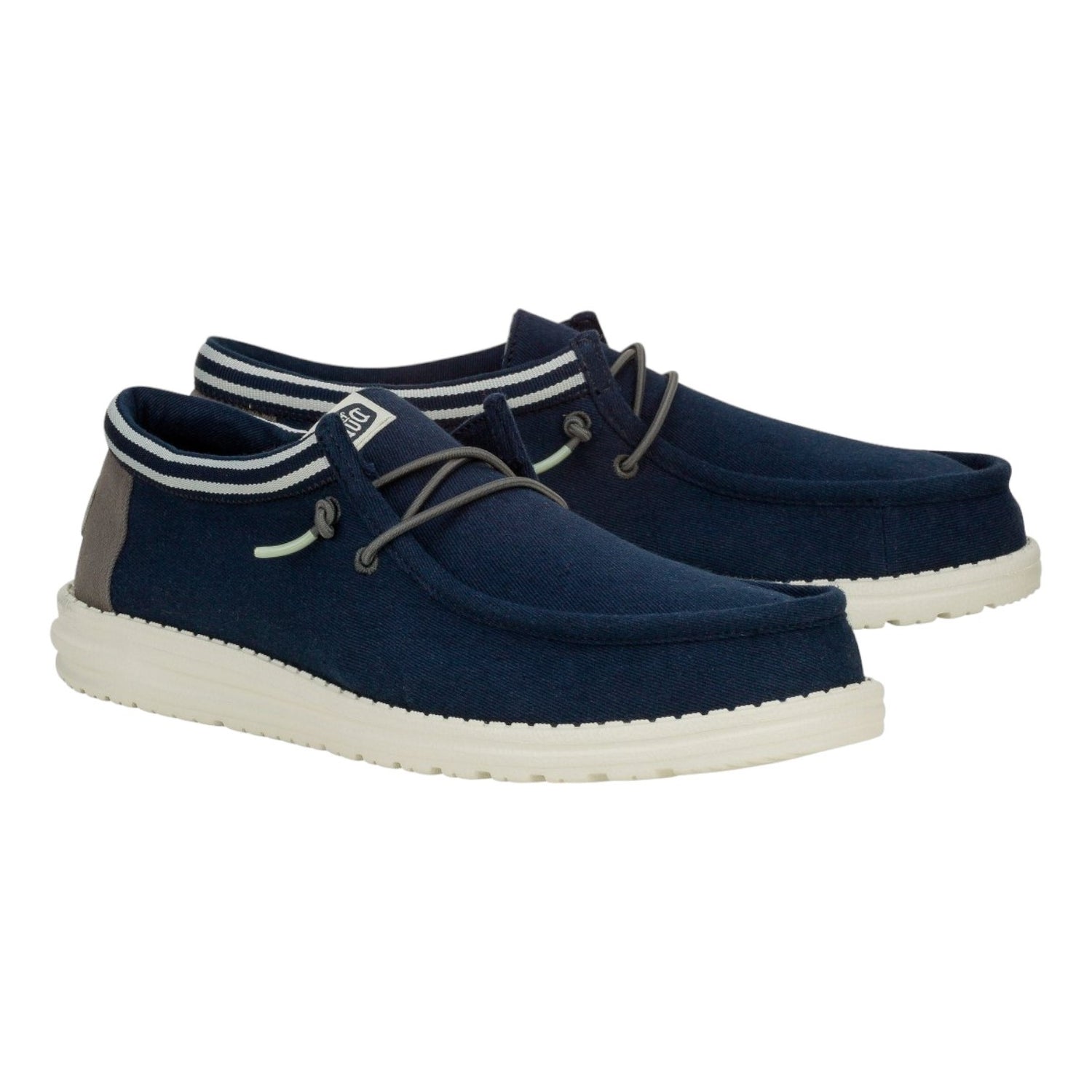 Hey Dude Wally Letterman Slip On Blu Grigio in Tessuto da Uomo