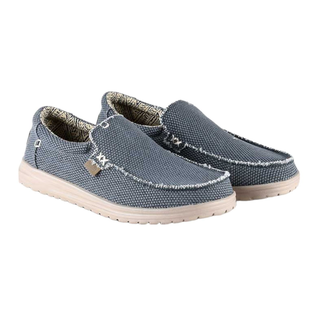 Hey Dude Mikka Braided Slip On Uomo in Tessuto Blu