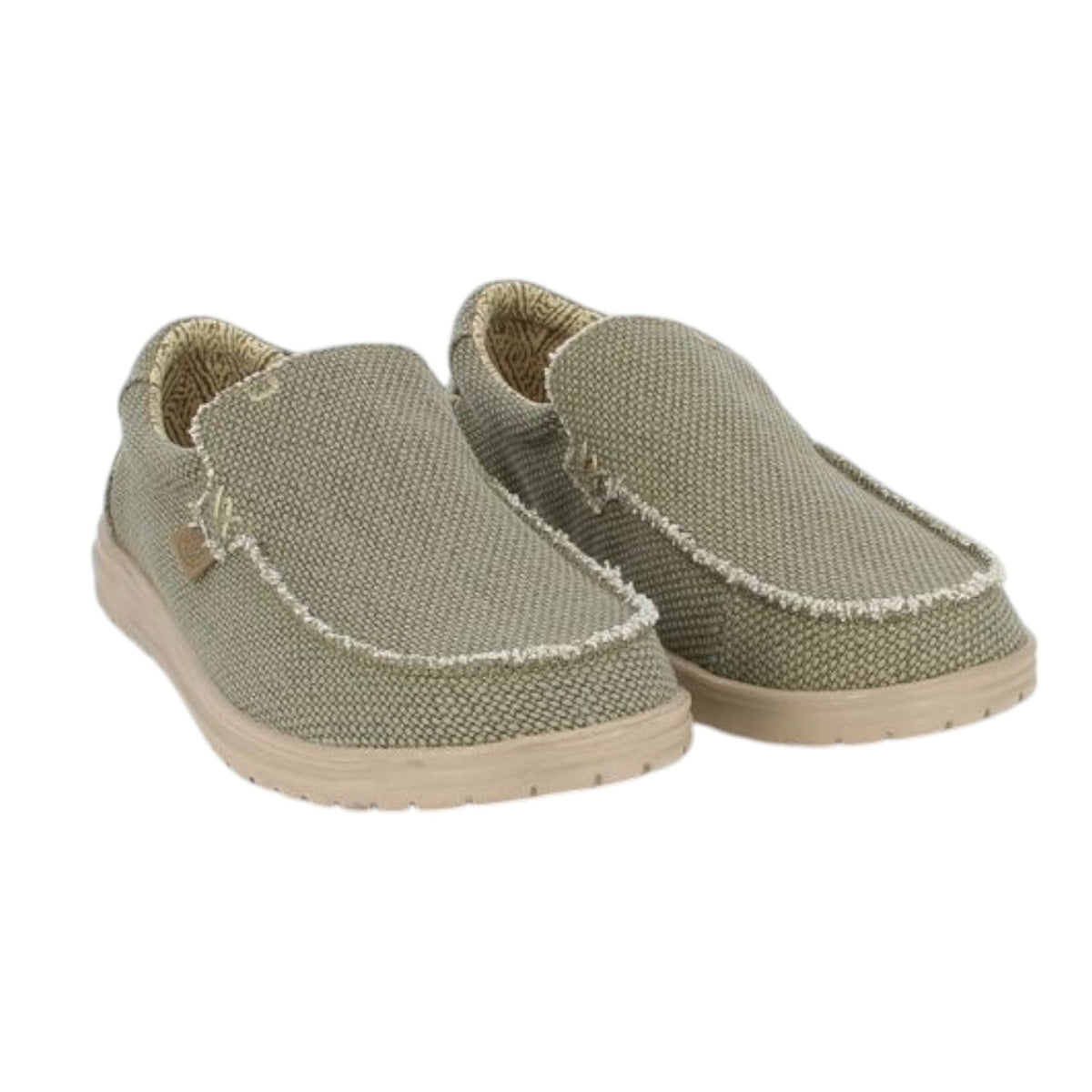 Hey Dude Mikka Braided Slip On Uomo in Tessuto Militare