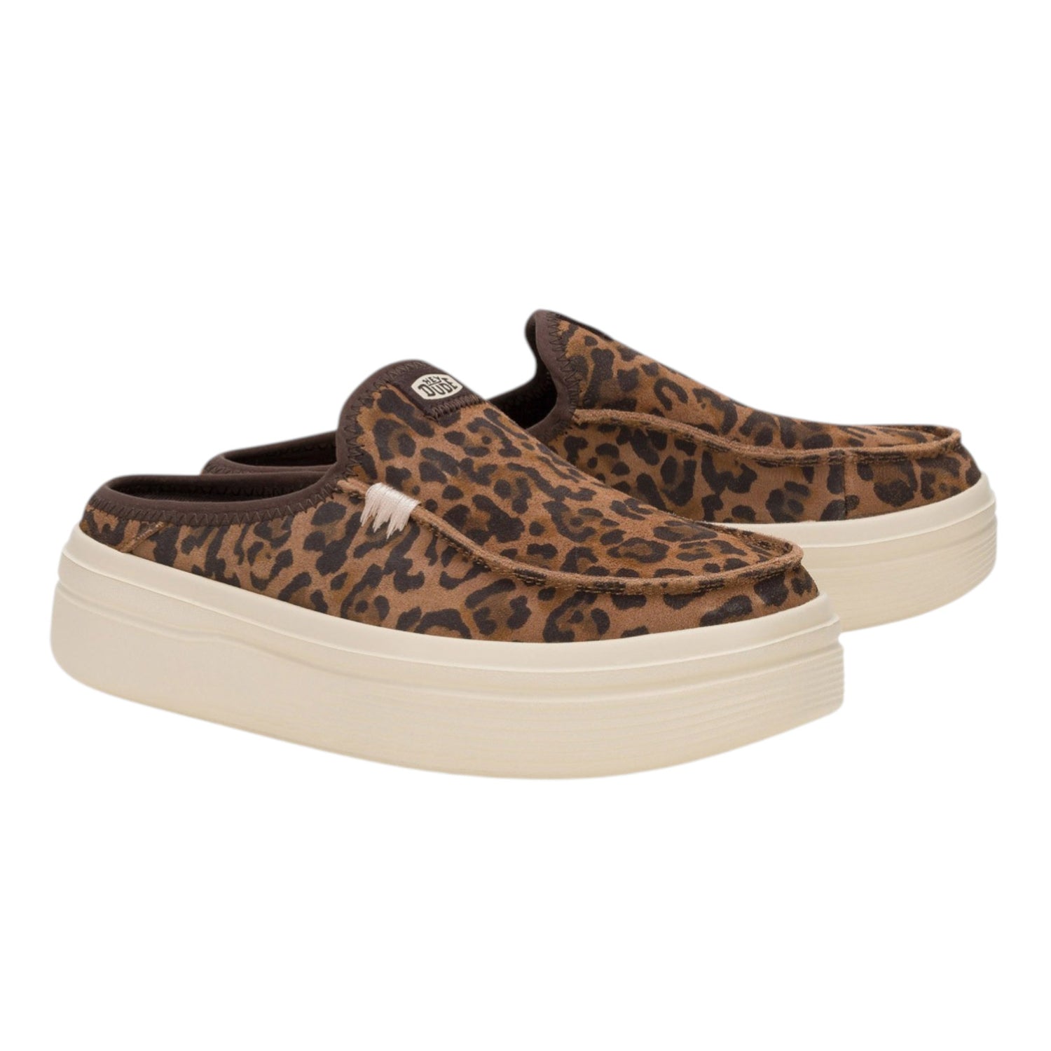 Hey Dude Austin Lift Classic Sabot Platform Donna in Camoscio Leopardato