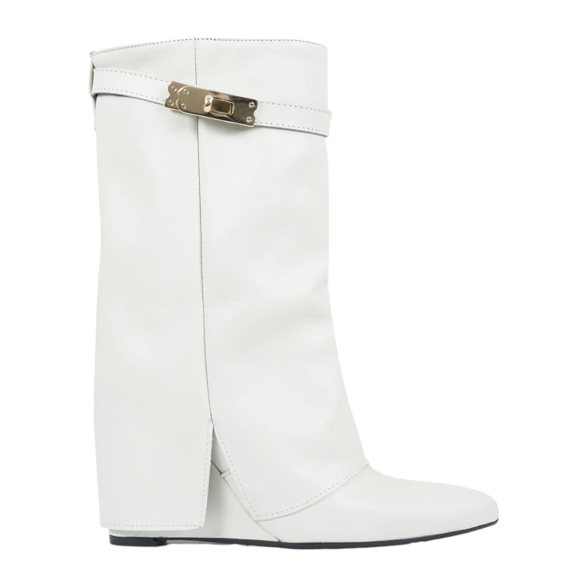 The Icona Stivale Bianco con Zeppa Alta 10cm