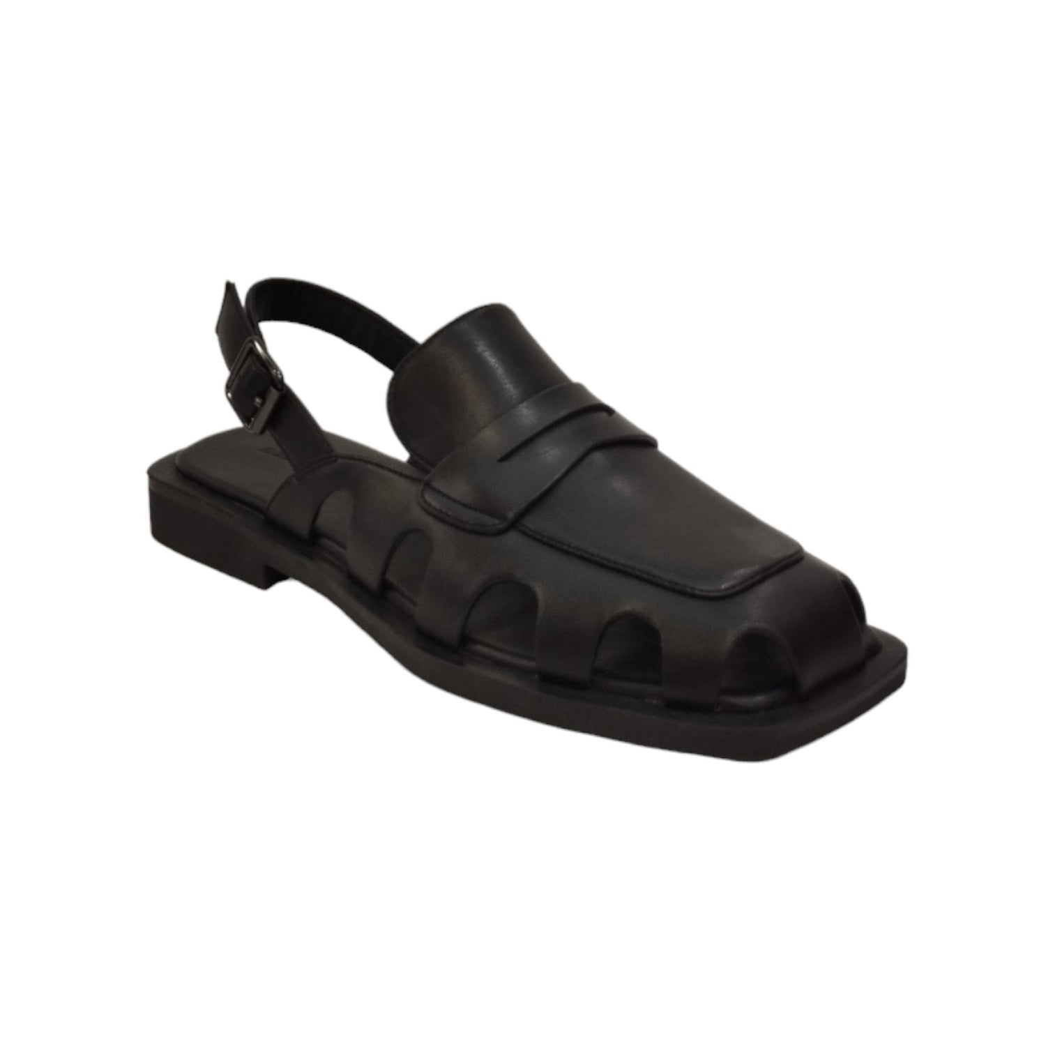 Manufacture d'essai Sandalo Nero Basso con Punta Chiusa