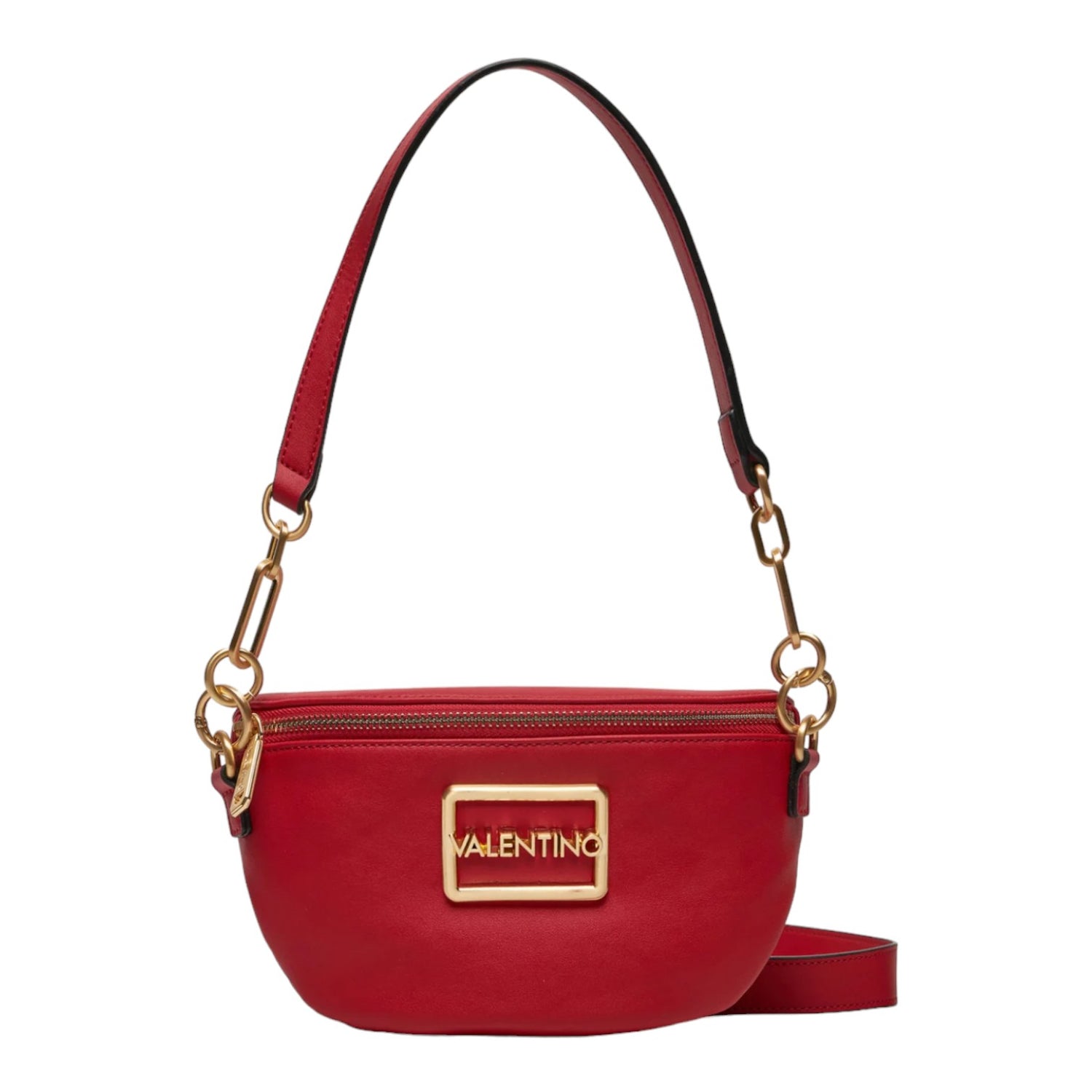 Mario Valentino Borsa a Spalla Marsupio Donna in Pelle Sintetica Rossa con Manico e Tracolla