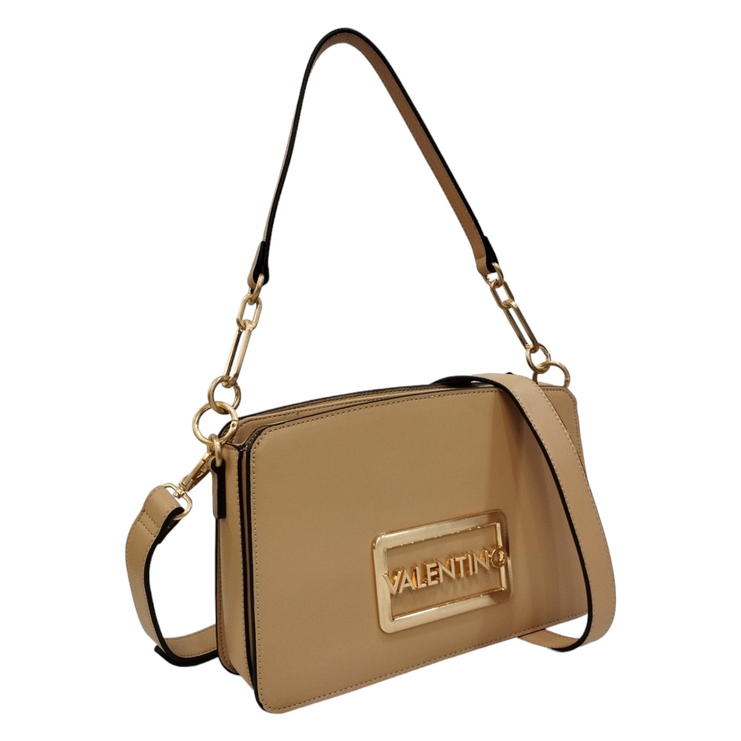 Mario Valentino Borsa a Spalla Beige con Manico Removibile e Tracolla