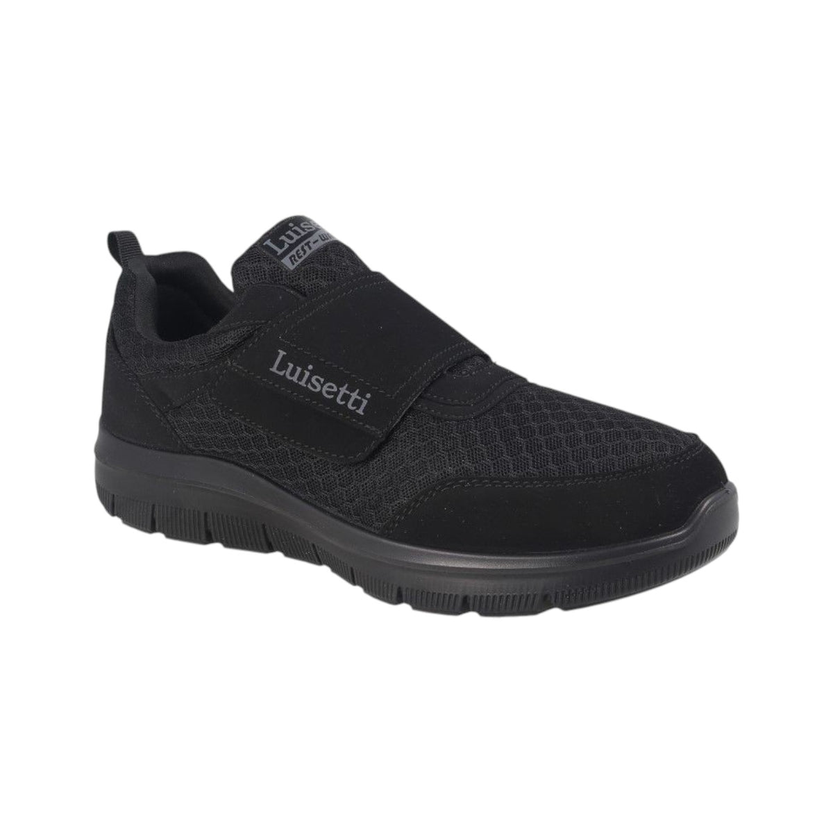 Luisetti Scarpa a Strappo Uomo in Tessuto e Nabuck Nera