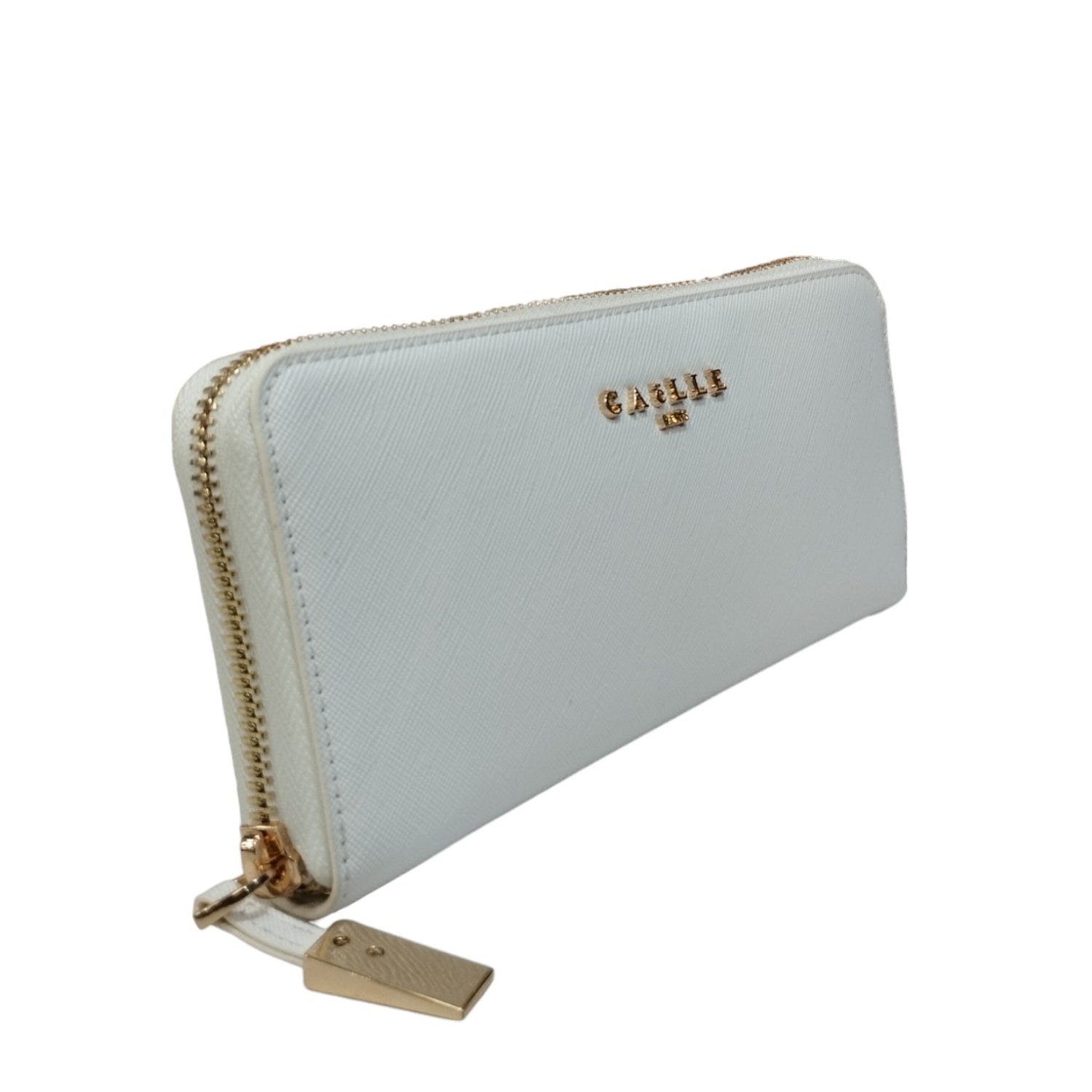 Gaelle Portafoglio Donna in Ecopelle Bianco con Logo Dorato
