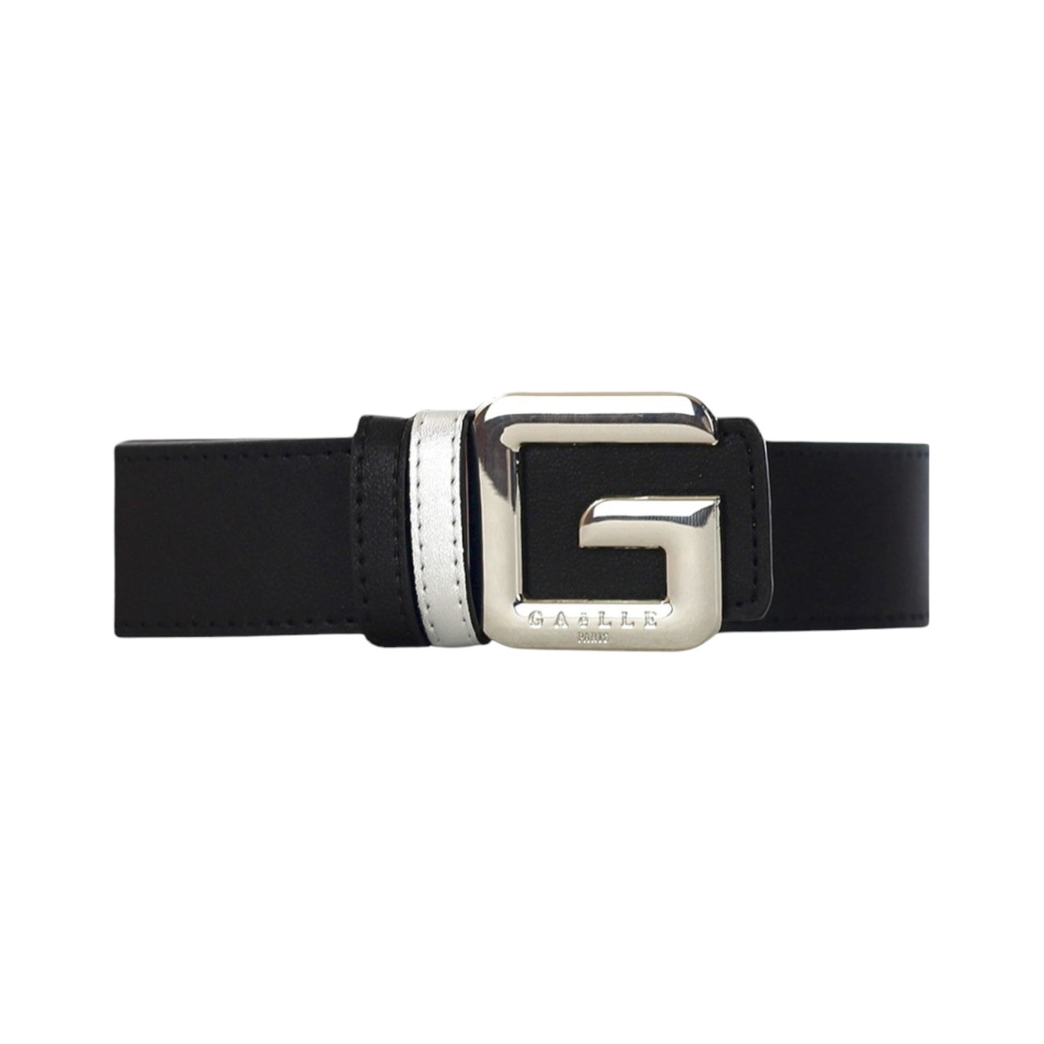 Gaelle Cintura Reversibile Nero Argento da Donna