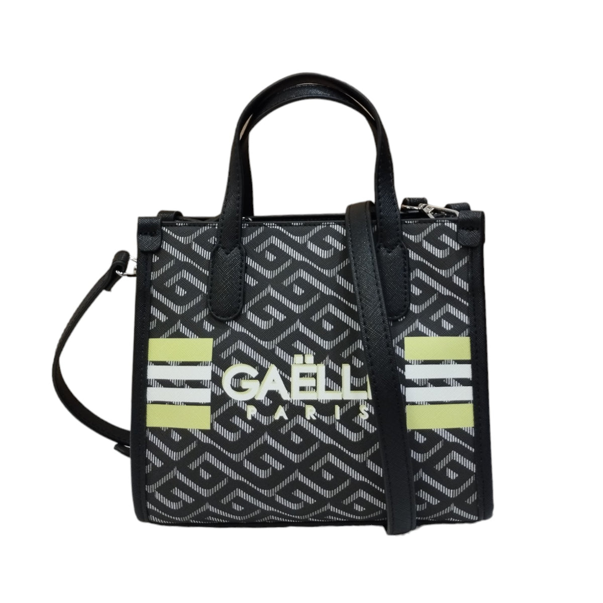 Gaelle Borsa a Mano Donna Nera con Stampa All Over e Tracolla