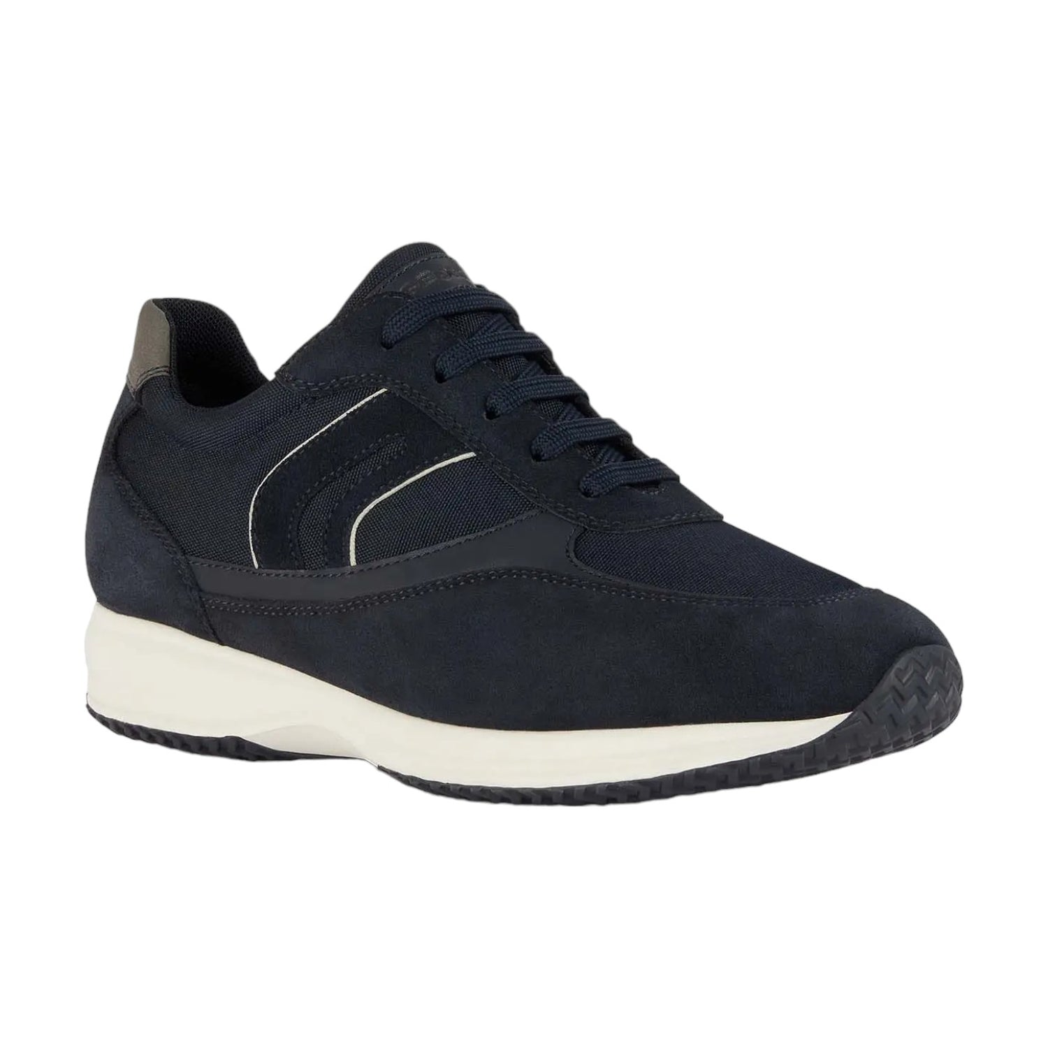 Geox Sneakers Blu Happy in Tessuto e Camoscio da Uomo