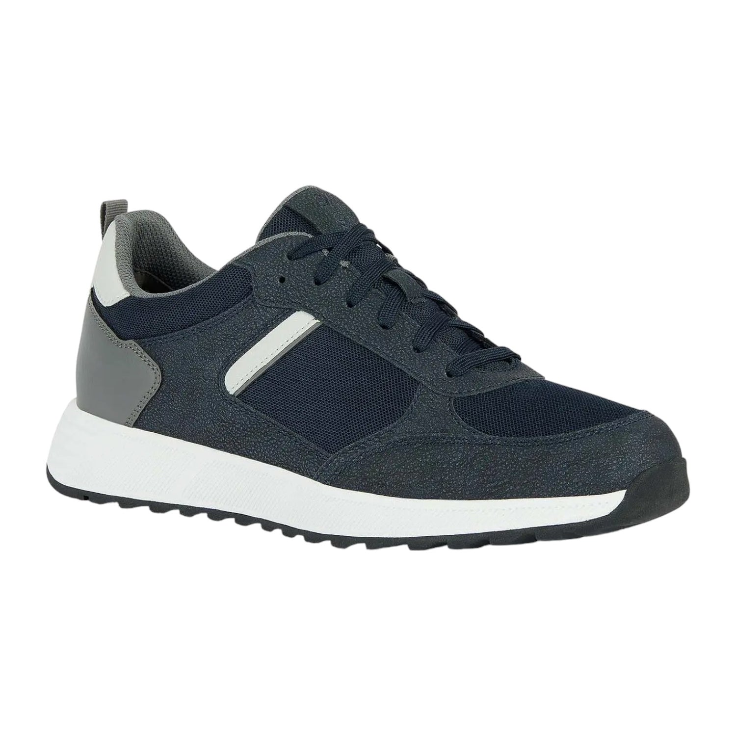 Geox Sneakers Blu Molveno in Tessuto e Camoscio da Uomo