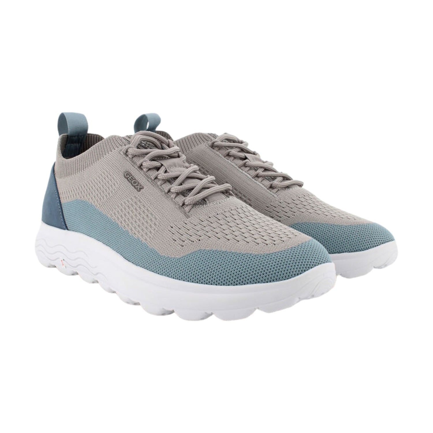 Geox Sneakers Grigio Celeste Spherica in Tessuto da Uomo