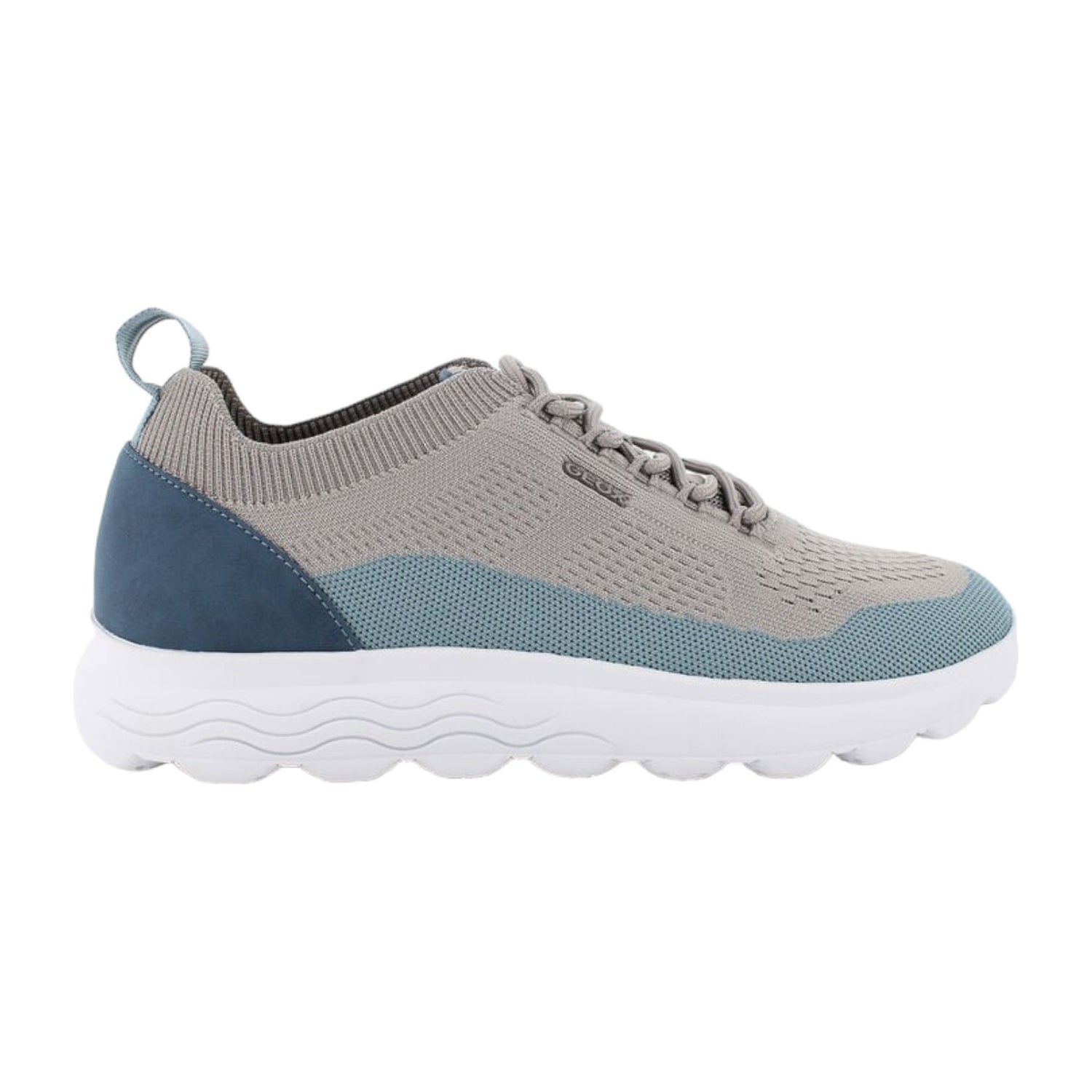 Geox Sneakers Grigio Celeste Spherica in Tessuto da Uomo