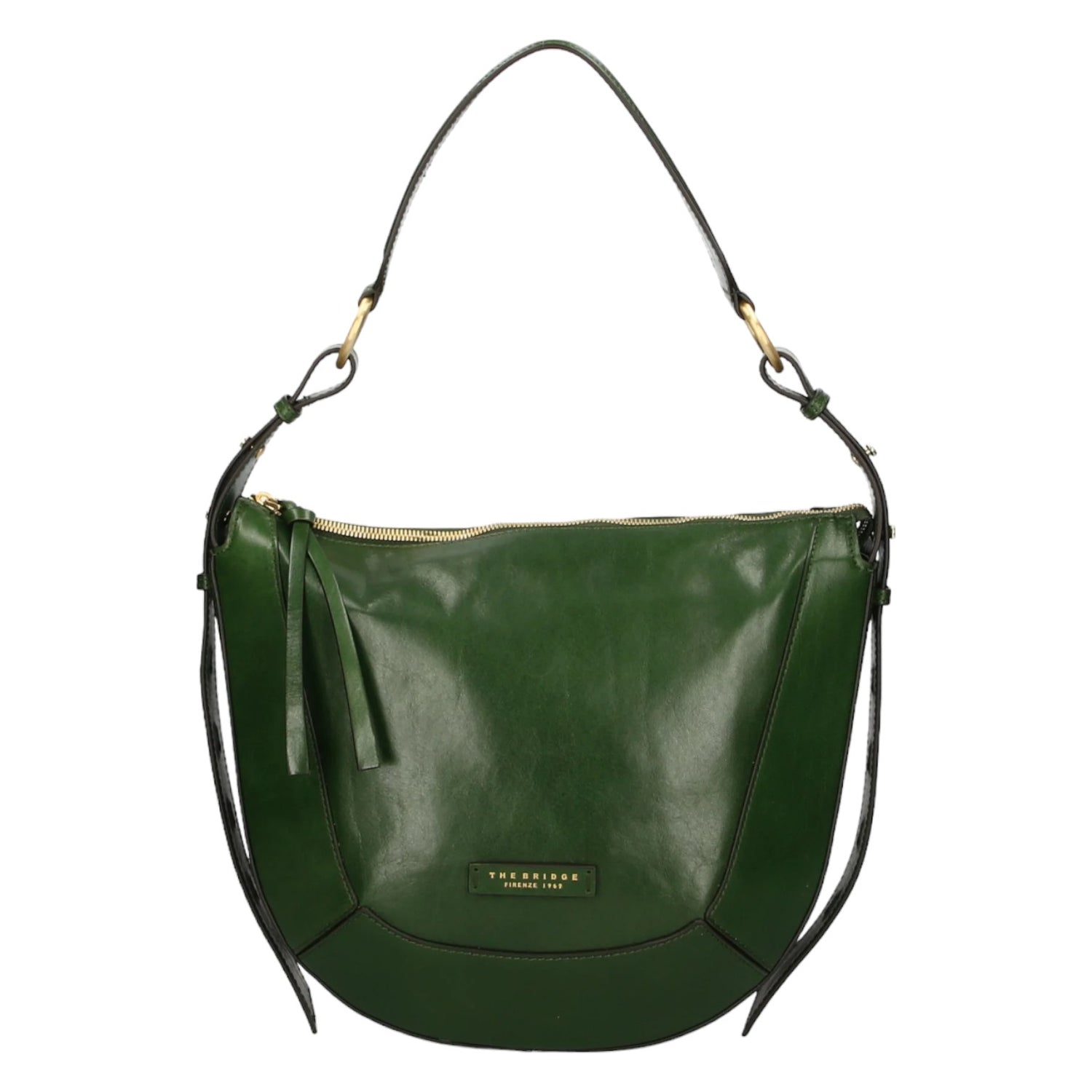 The Bridge Borsa a Spalla Verde Linea Fedora in Pelle da Donna