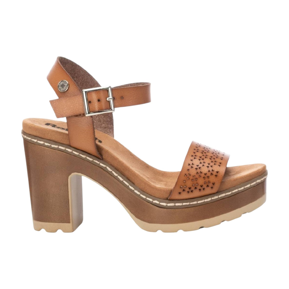 Refresh Sandalo Taupe con Trama Traforato t.9 da Donna