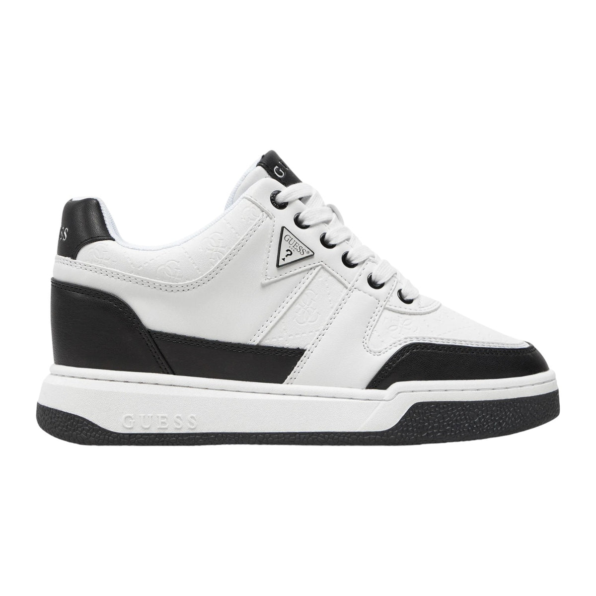 Guess Sneakers Bianca Nera Marlew 4G Logo da Donna