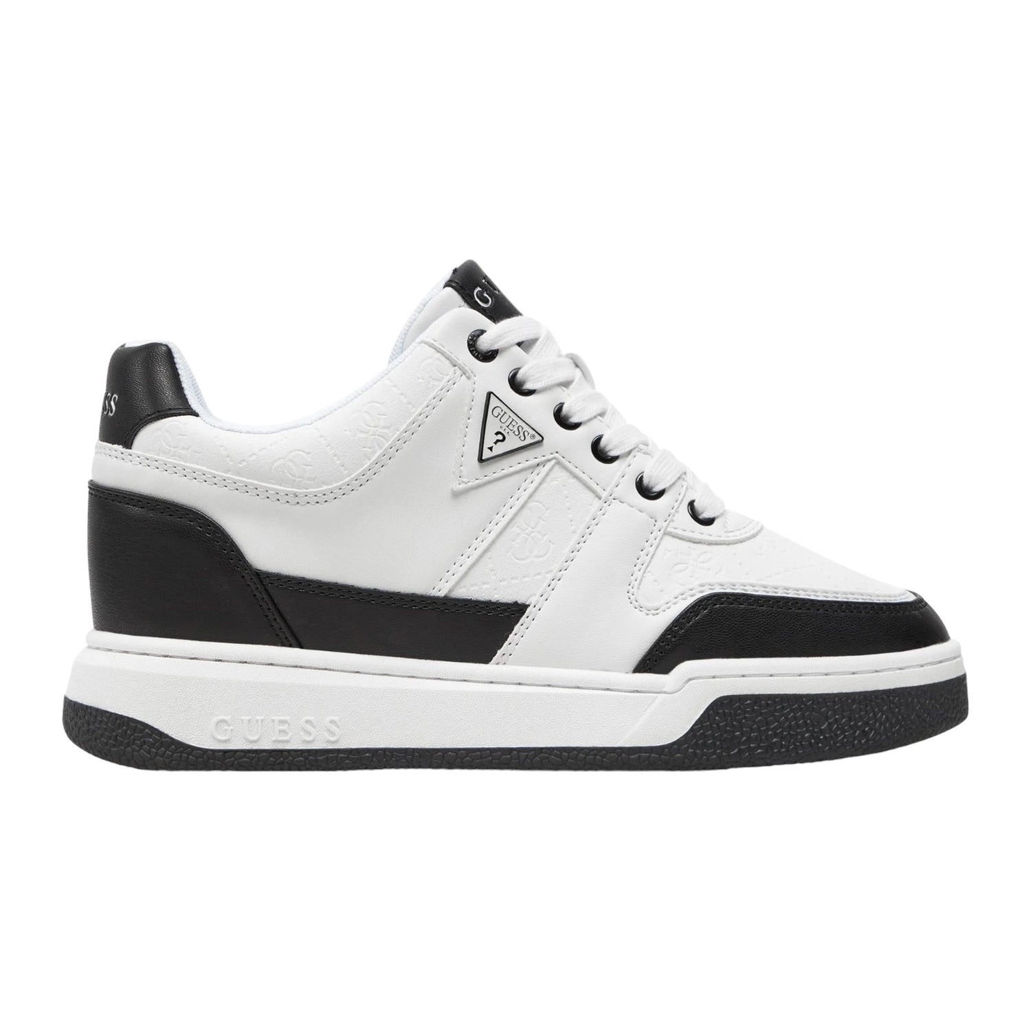 Guess Sneakers Bianca Nera Marlew 4G Logo da Donna