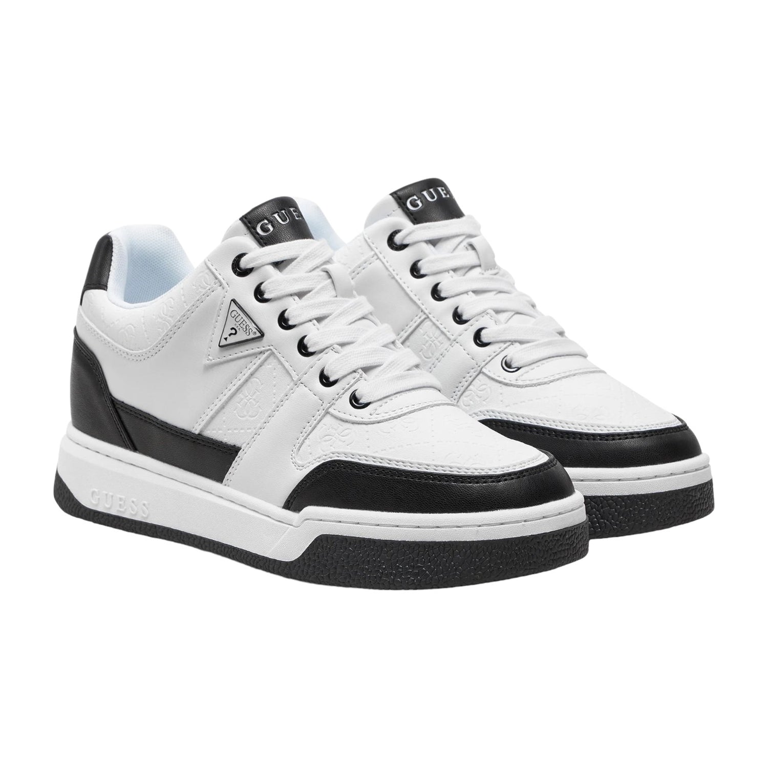 Guess Sneakers Bianca Nera Marlew 4G Logo da Donna