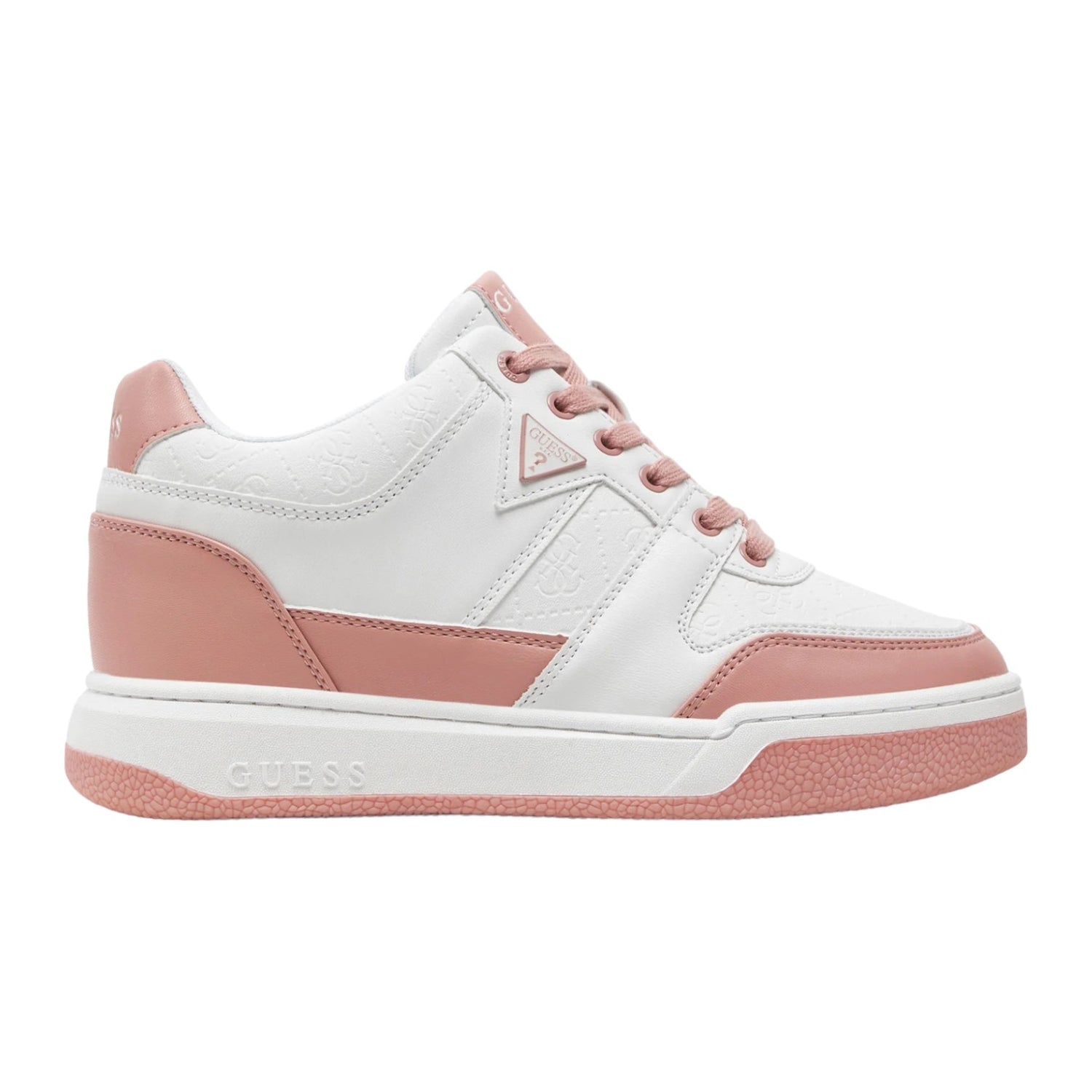 Guess Sneakers Bianca Rosa Marlew 4G Logo da Donna