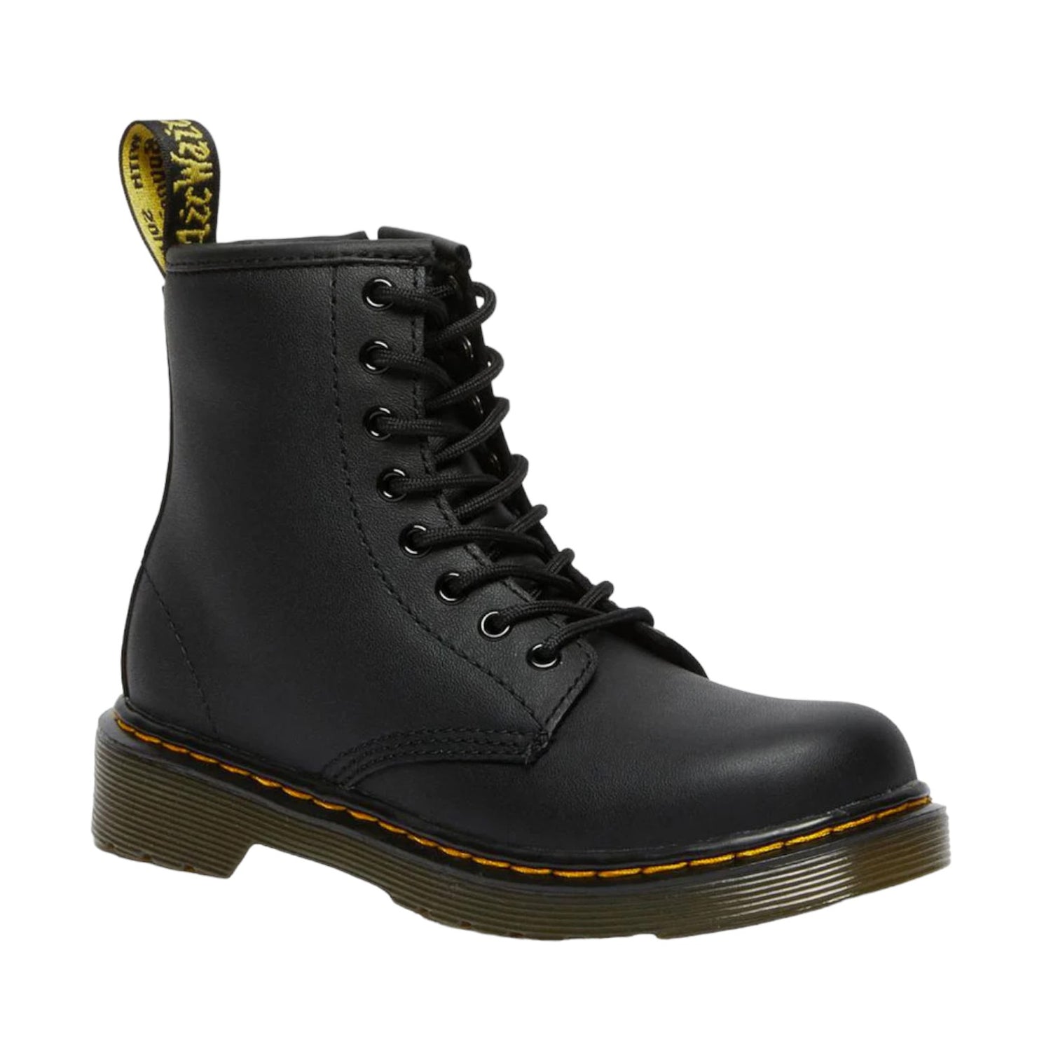 Dr. Martens Anfibio Nero in Pelle con Lacci e Zip Laterale n.37/38