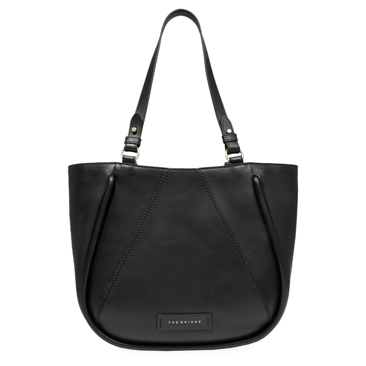 The Bridge Shopping Bag Nera Linea Brigida in Pelle da Donna