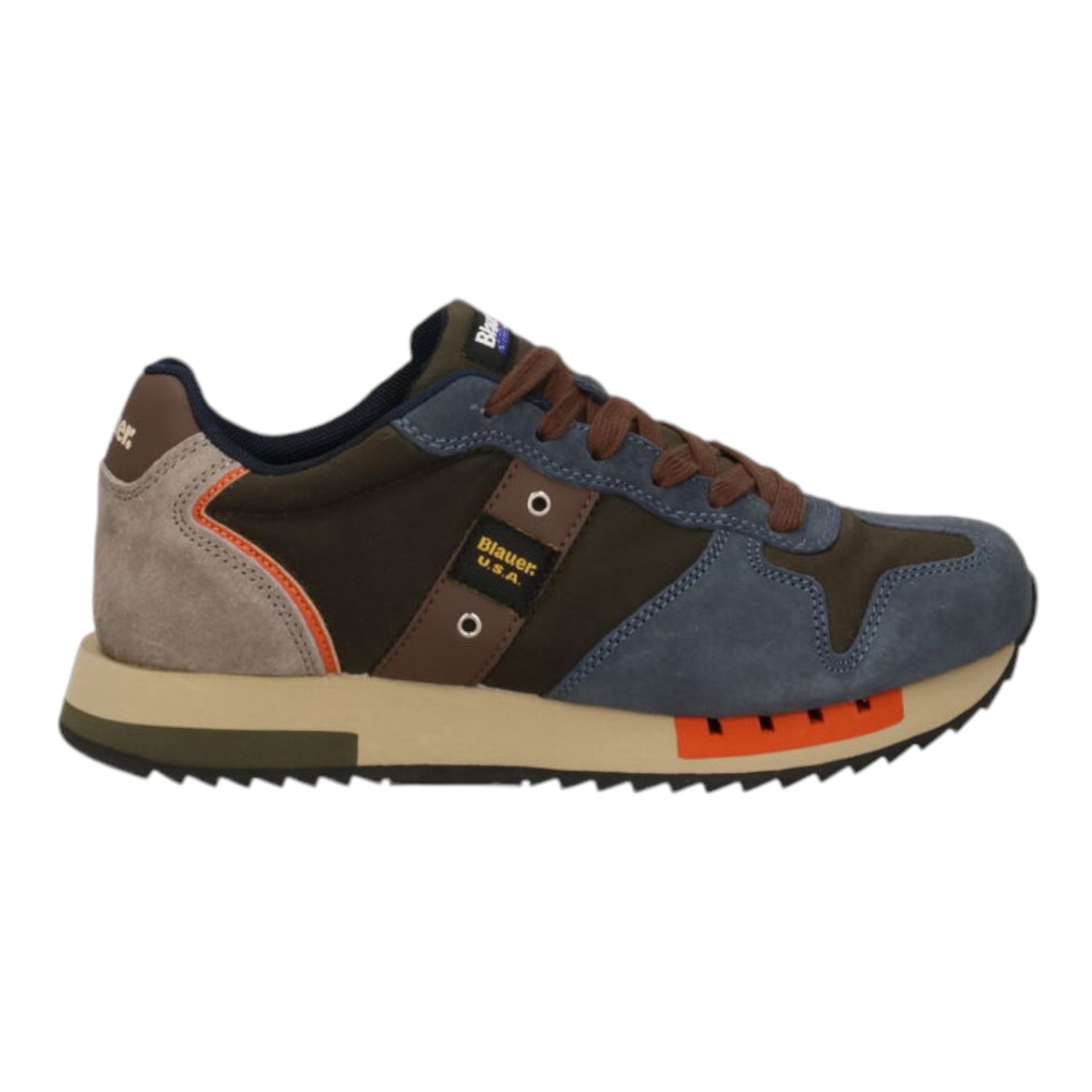 Blauer Sneakers Blu con Inserti Arancio da Uomo