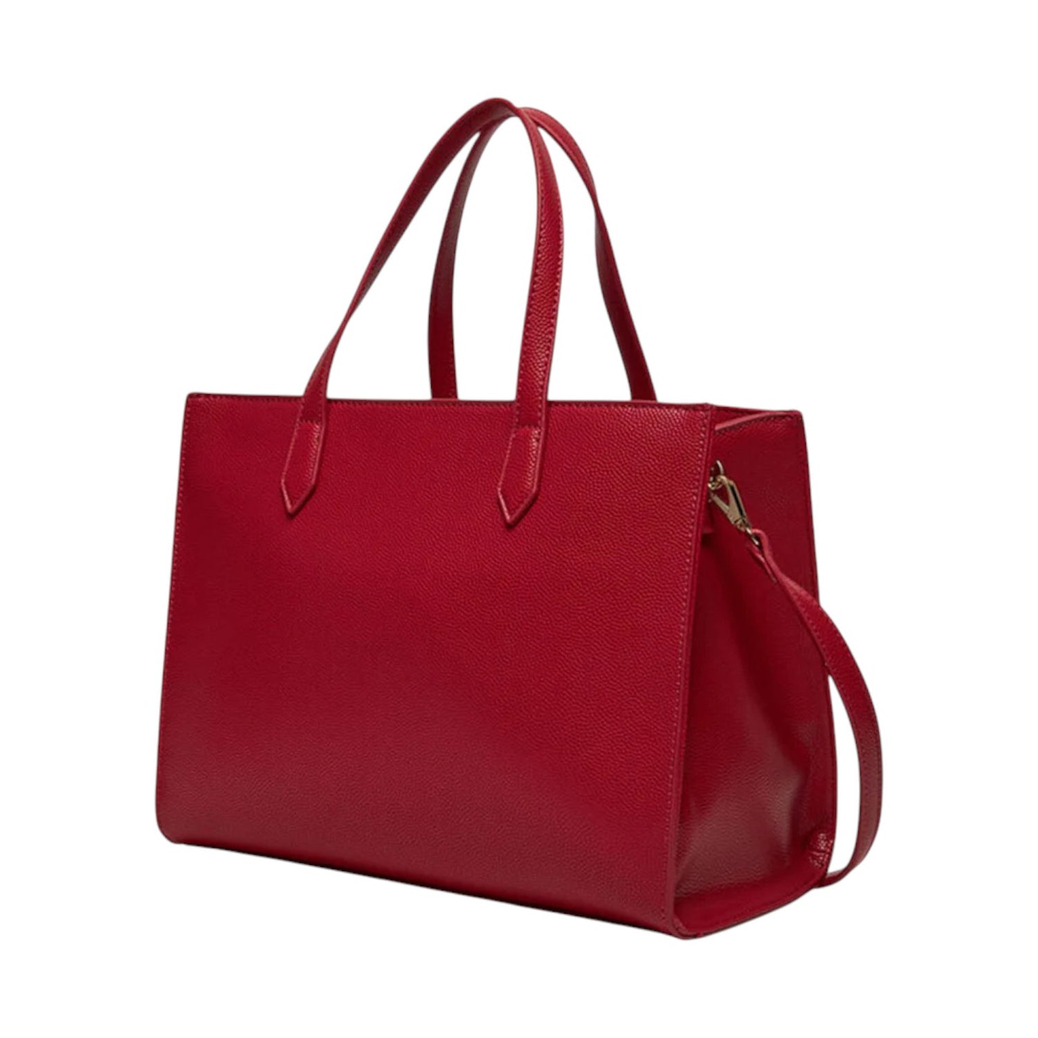 Mario Valentino Borsa a Spalla Donna in Ecopelle Martellata Rosso Scuro con Tracolla e Ciondolo