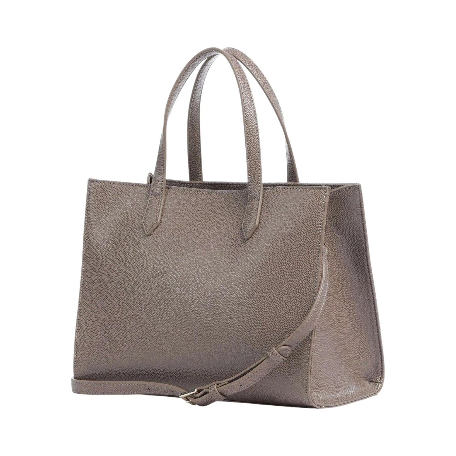 Mario Valentino Borsa a Spalla Donna in Ecopelle Martellata Tortora con Tracolla e Ciondolo