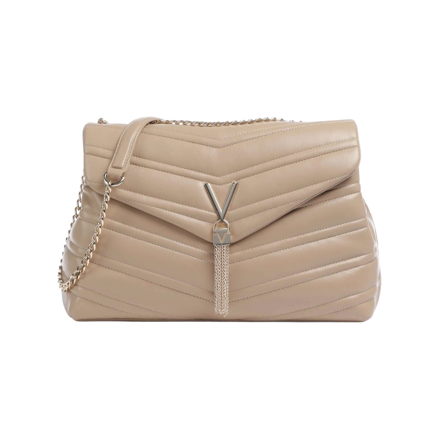 Mario Valentino Tracolla Beige Effetto Trapuntato da Donna