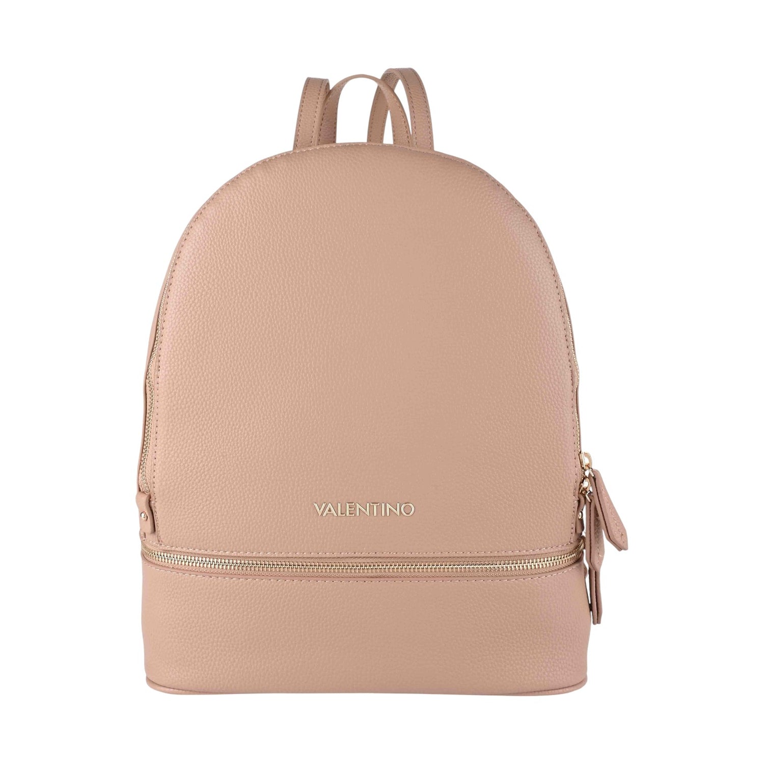 Mario Valentino Zaino Donna in Ecopelle Beige Martellata con Doppia Zip