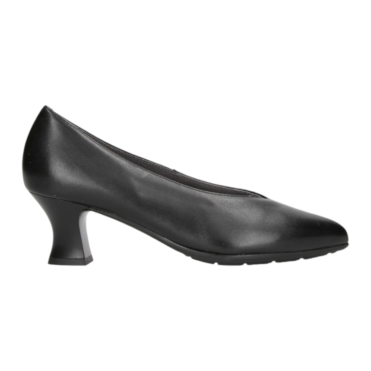 Pitillos Décolleté Donna in Pelle Nera con Scollatura a V e Tacco di 5cm
