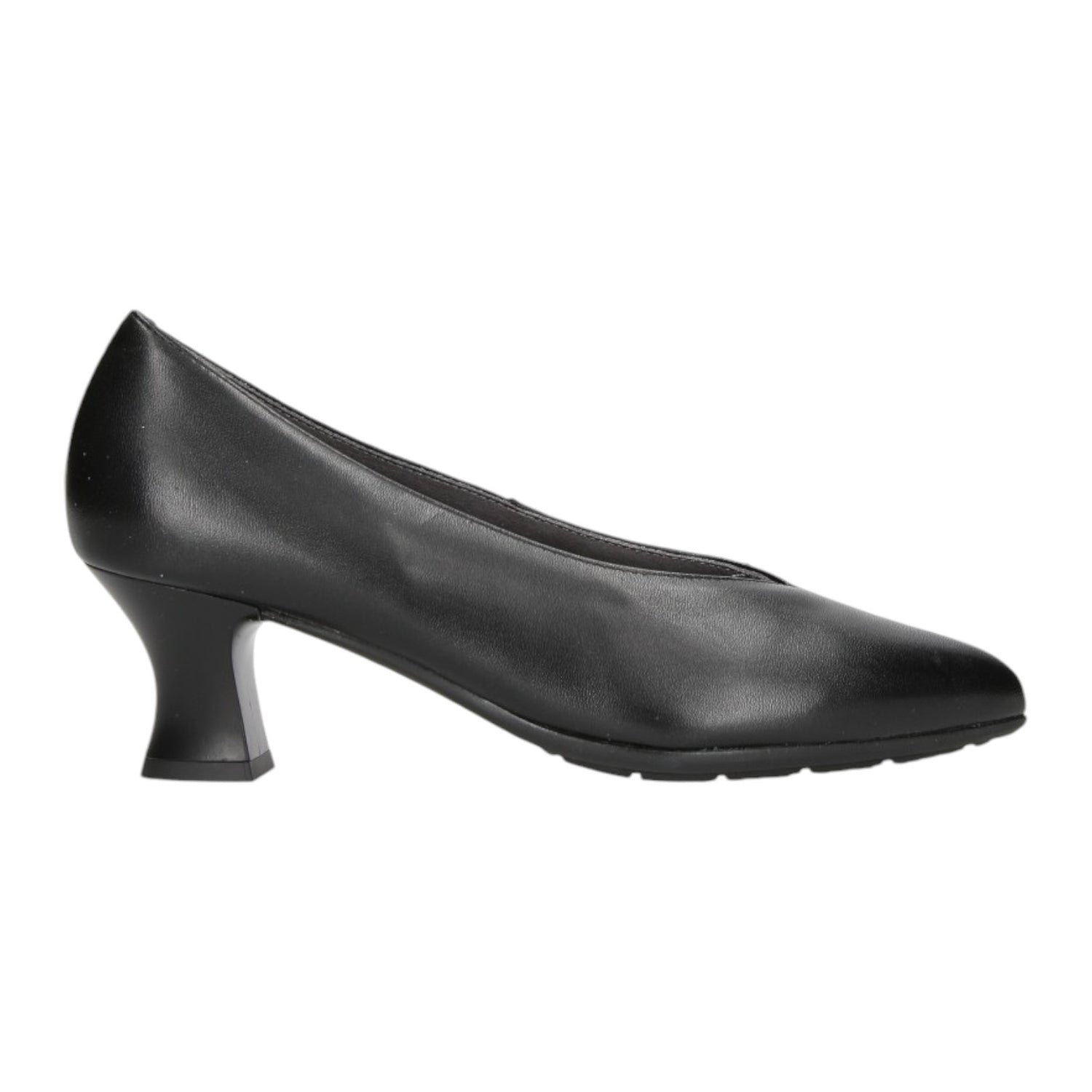 Pitillos Décolleté Donna in Pelle Nera con Scollatura a V e Tacco di 5cm