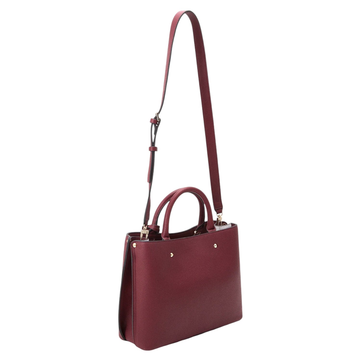 Guess Borsa a Mano Bordeaux Meridian Borchie con Tracolla da Donna