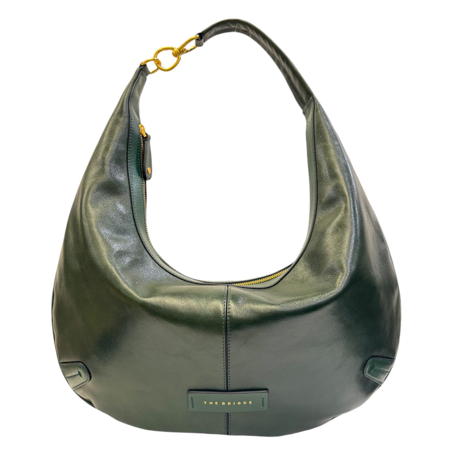 The Bridge Borsa a Spalla Verde Linea Flavia in Pelle da Donna