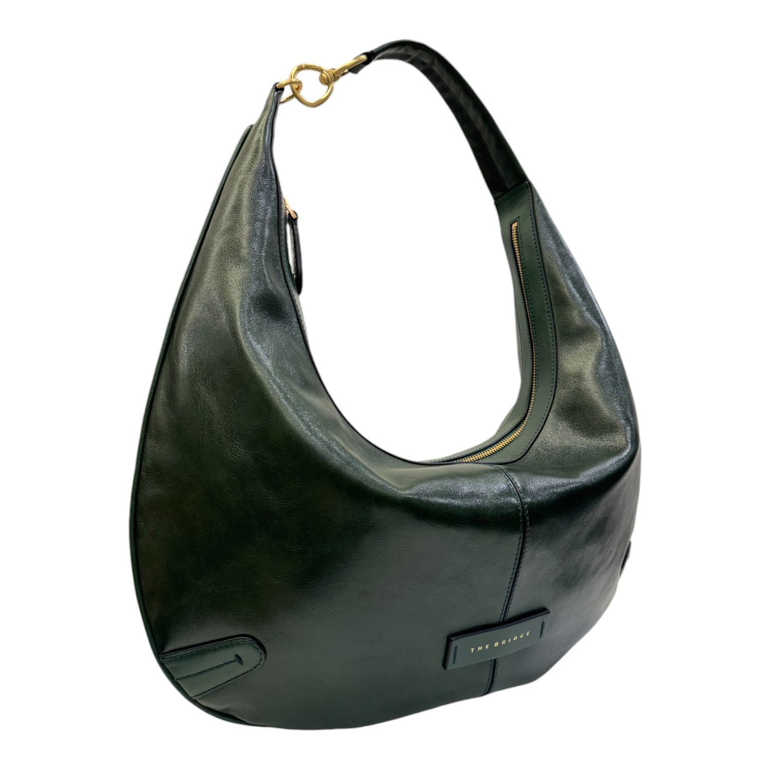 The Bridge Borsa a Spalla Verde Linea Flavia in Pelle da Donna