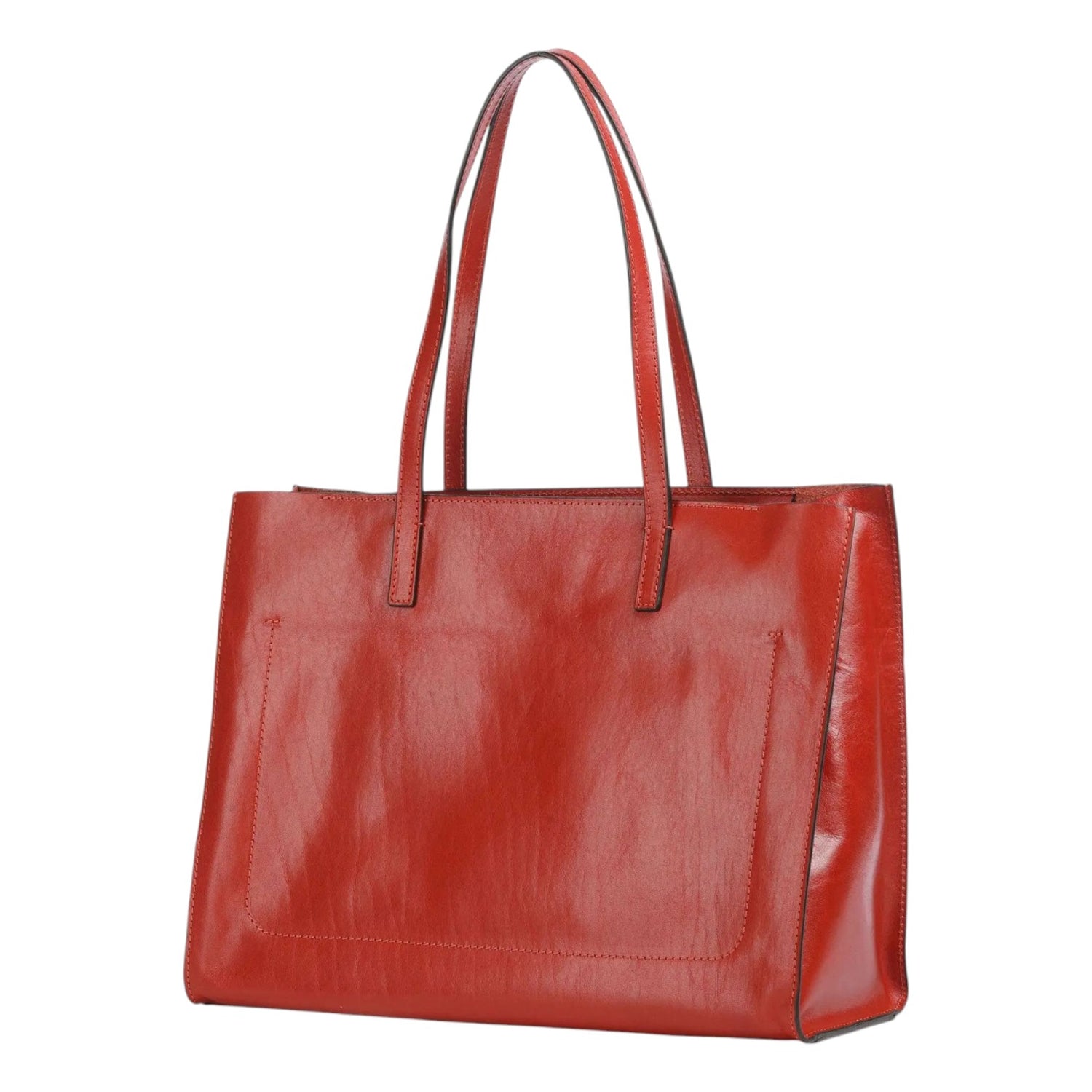 The Bridge Shopper Arancio Bruciato Linea Mirra in Pelle da Donna