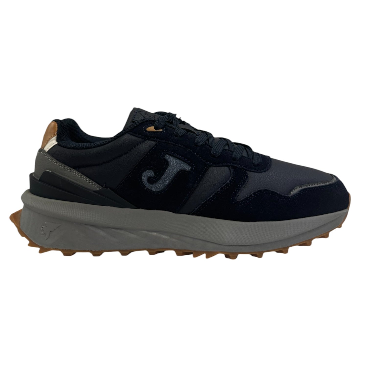 Joma Sneakers Uomo in Ecopelle e Camoscio Blu con Fondo Grigio