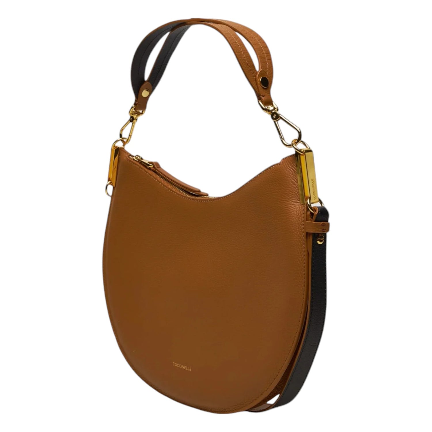 Coccinelle Borsa a Spalla Cuoio Linea Sunup con Tracolla in Pelle da Donna