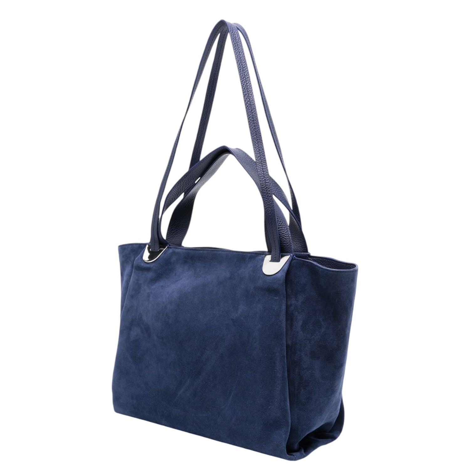 Coccinelle Borsa a Spalla Blu Linea Oliver in Camoscio da Donna