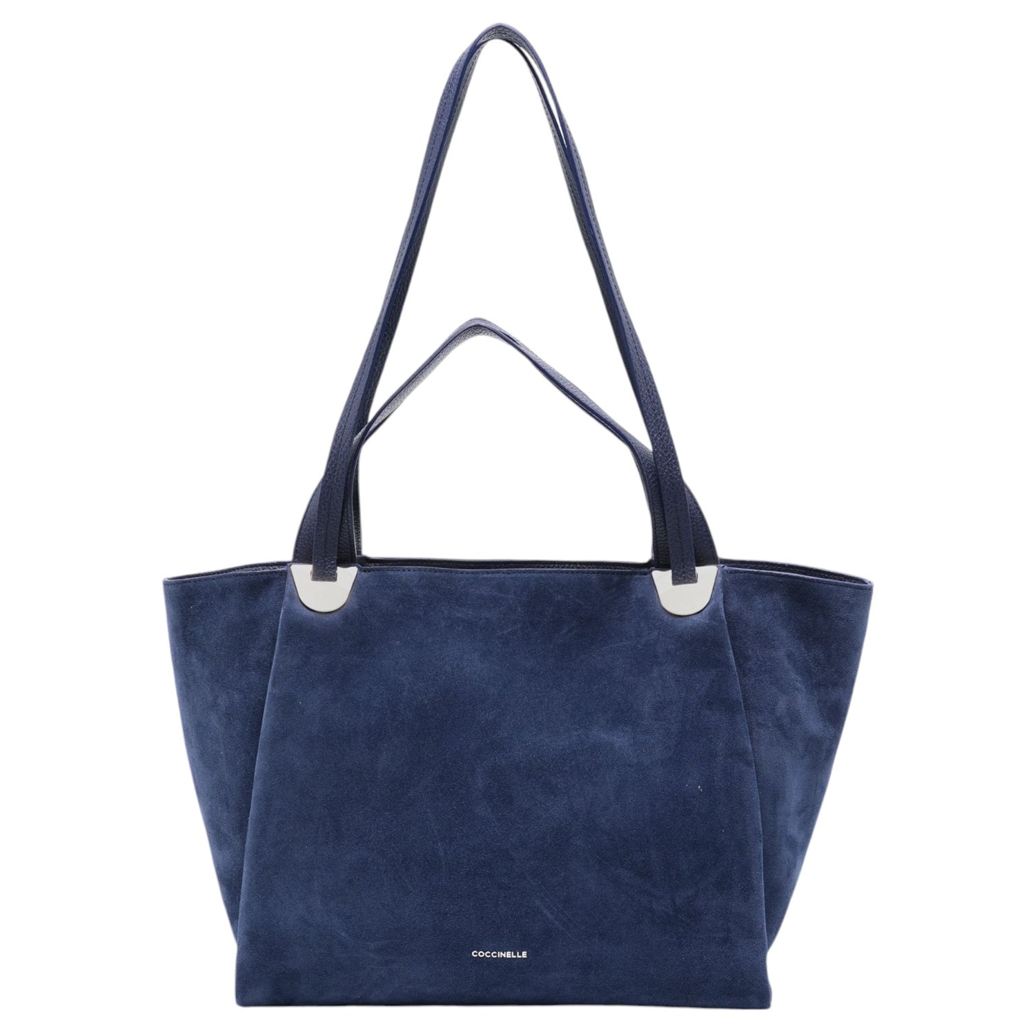 Coccinelle Borsa a Spalla Blu Linea Oliver in Camoscio da Donna