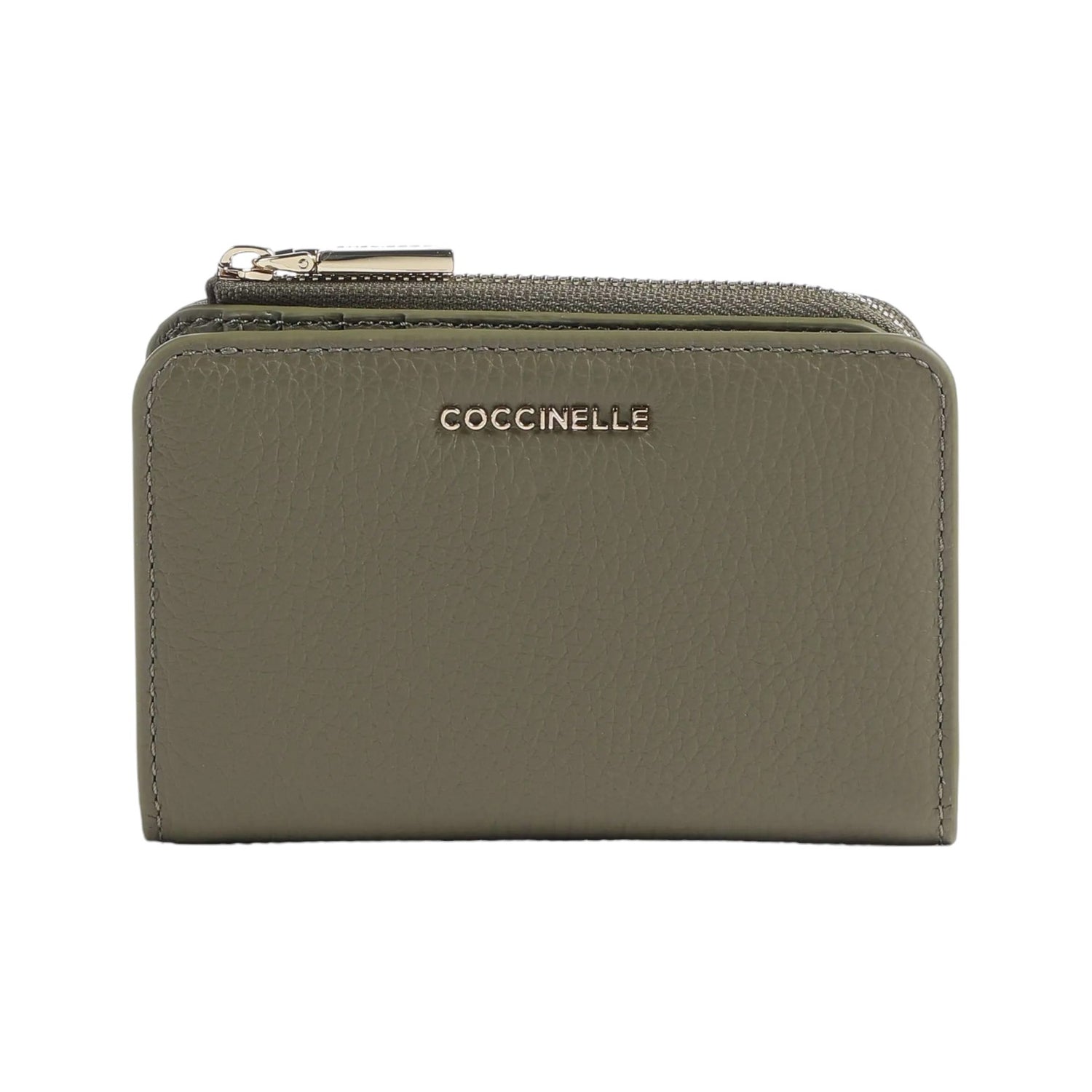 Coccinelle Portafoglio Verde Linea Metallic Soft in Pelle da Donna